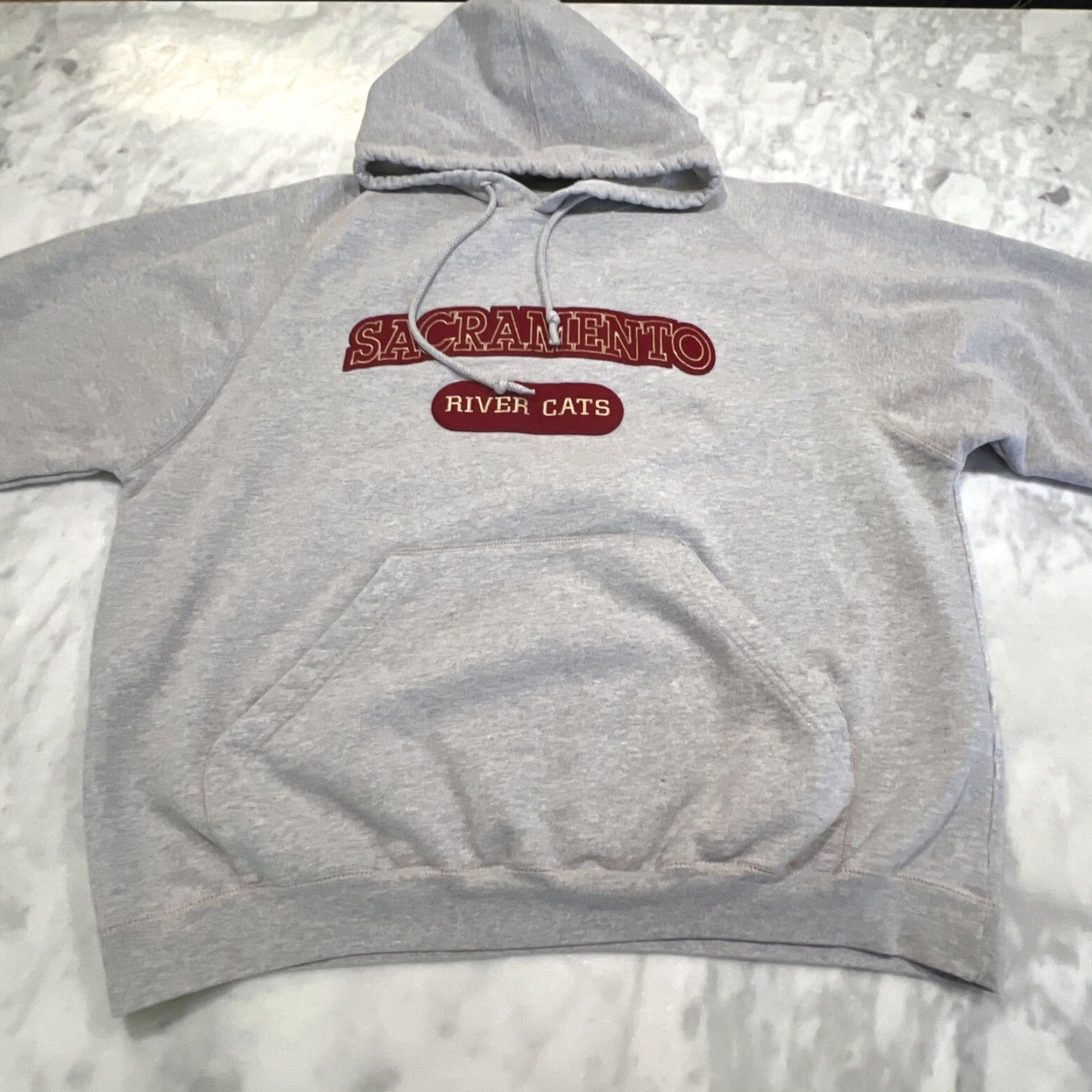MLB Antigua Sacramento River Cats Sweatshirt Hoodie Men’s L Grey Pocket Baseball Pullover Size US L / EU 52-54 / 3 - 6 Thumbnail
