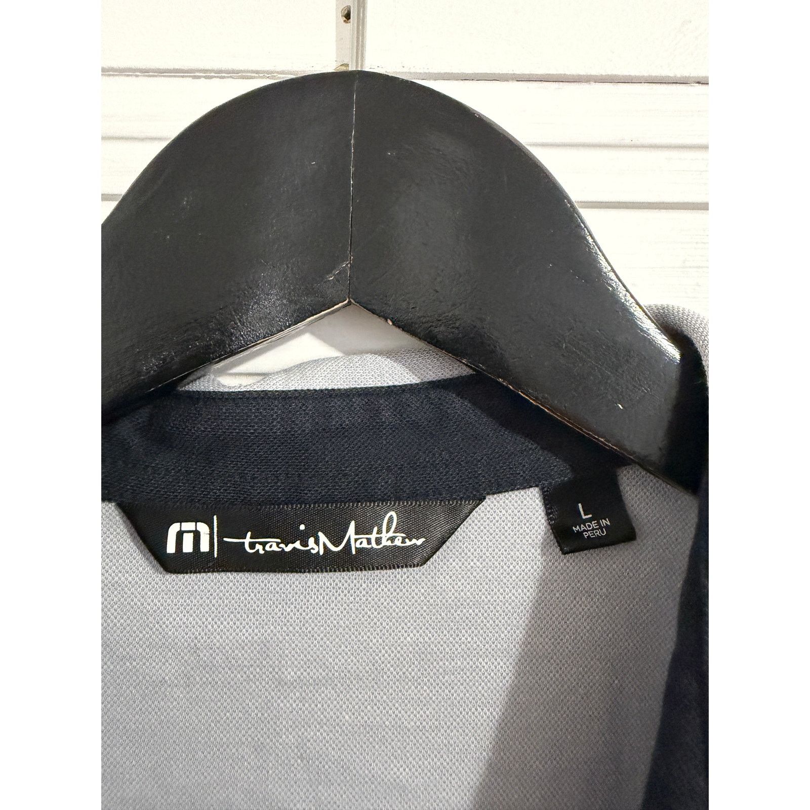 TravisMathew TravisMathew Gray and Blue Golf Polo Men's Size Large Size US L / EU 52-54 / 3 - 3 Thumbnail