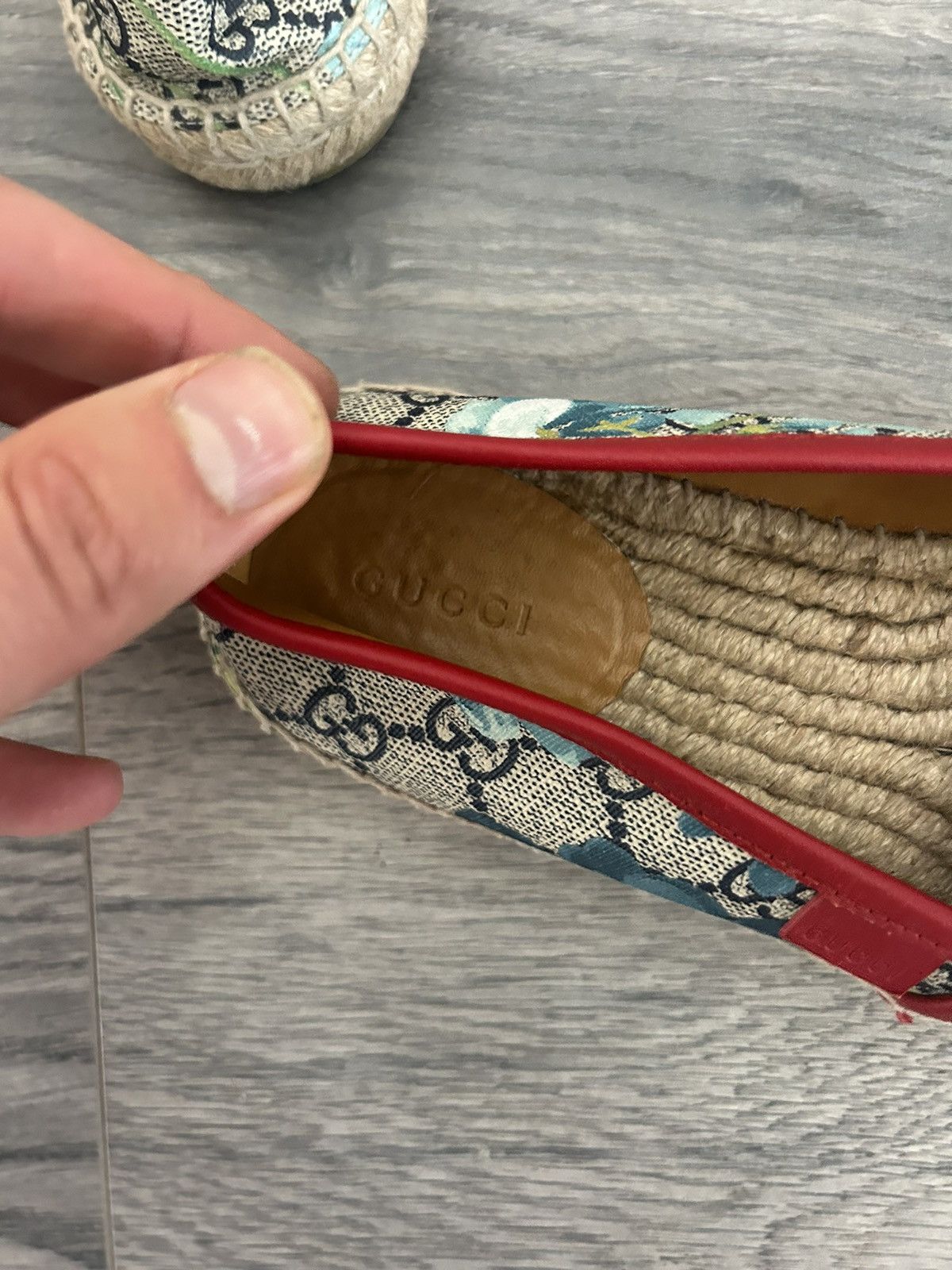Gucci Gucci Floral Monogram Print Espadrilles Size US 5.5 / IT 35.5 - 7 Thumbnail