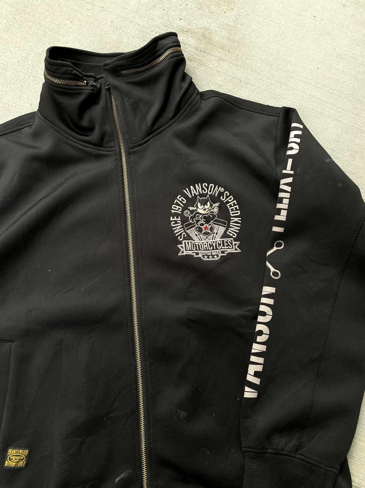 Vanson Leathers Vanson Leather X Felix The Cat Embroided Motorsport Jacket Size US L / EU 52-54 / 3 - 5 Thumbnail