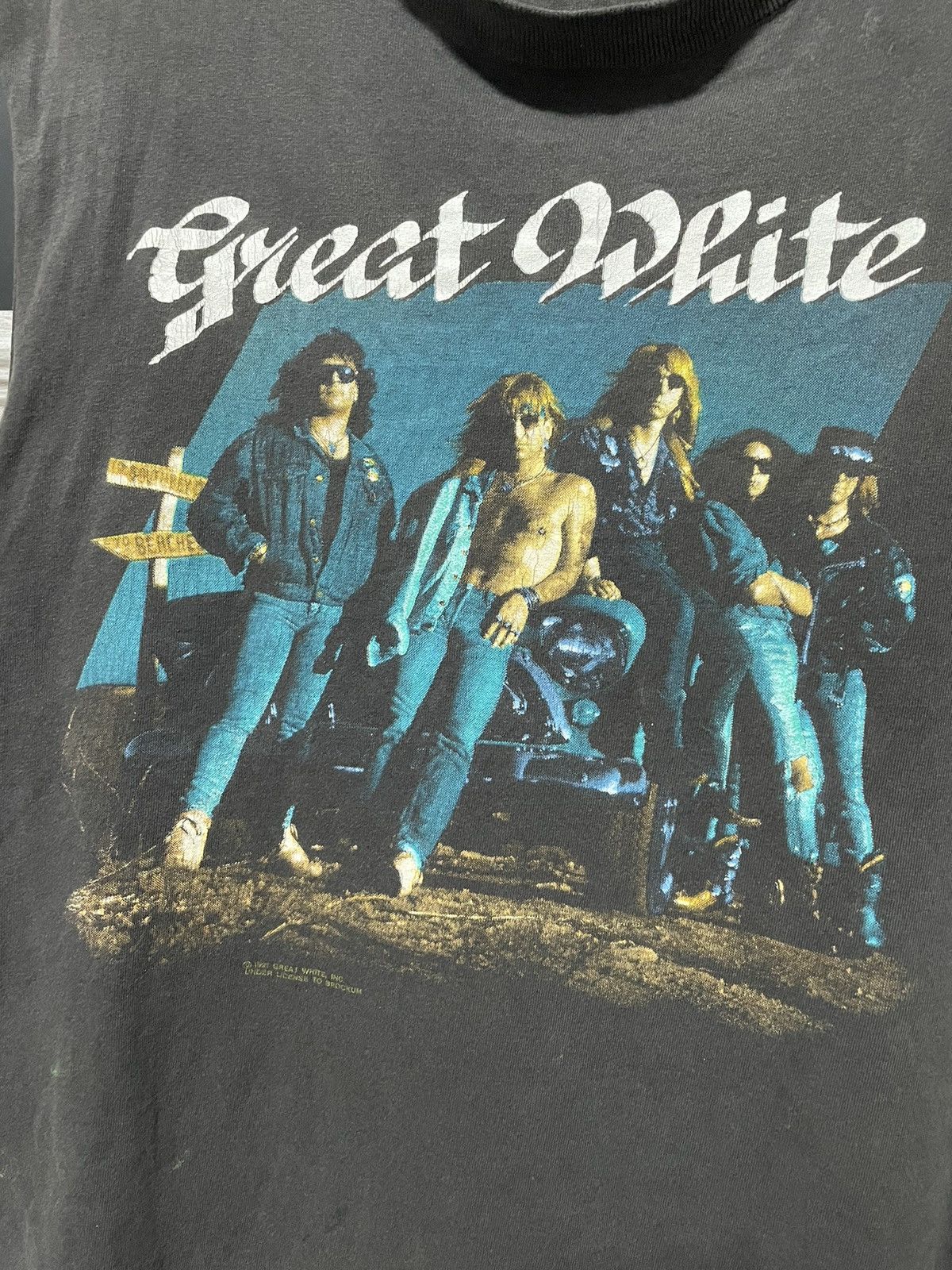Band Tees × Vintage Vintage 1991 Great White Hooked Tour T Shirt 90s Concert Tee Size US XL / EU 56 / 4 - 6 Thumbnail