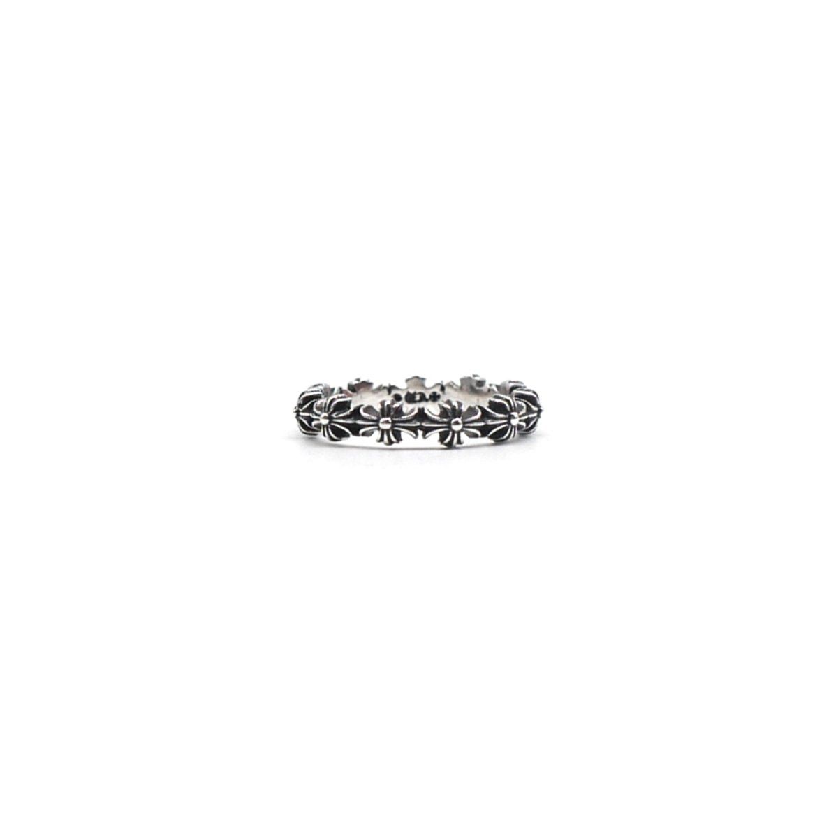 Chrome Hearts Chrome Hearts Silver Tiny E Plus Band Ring Size ONE SIZE - 2 Thumbnail