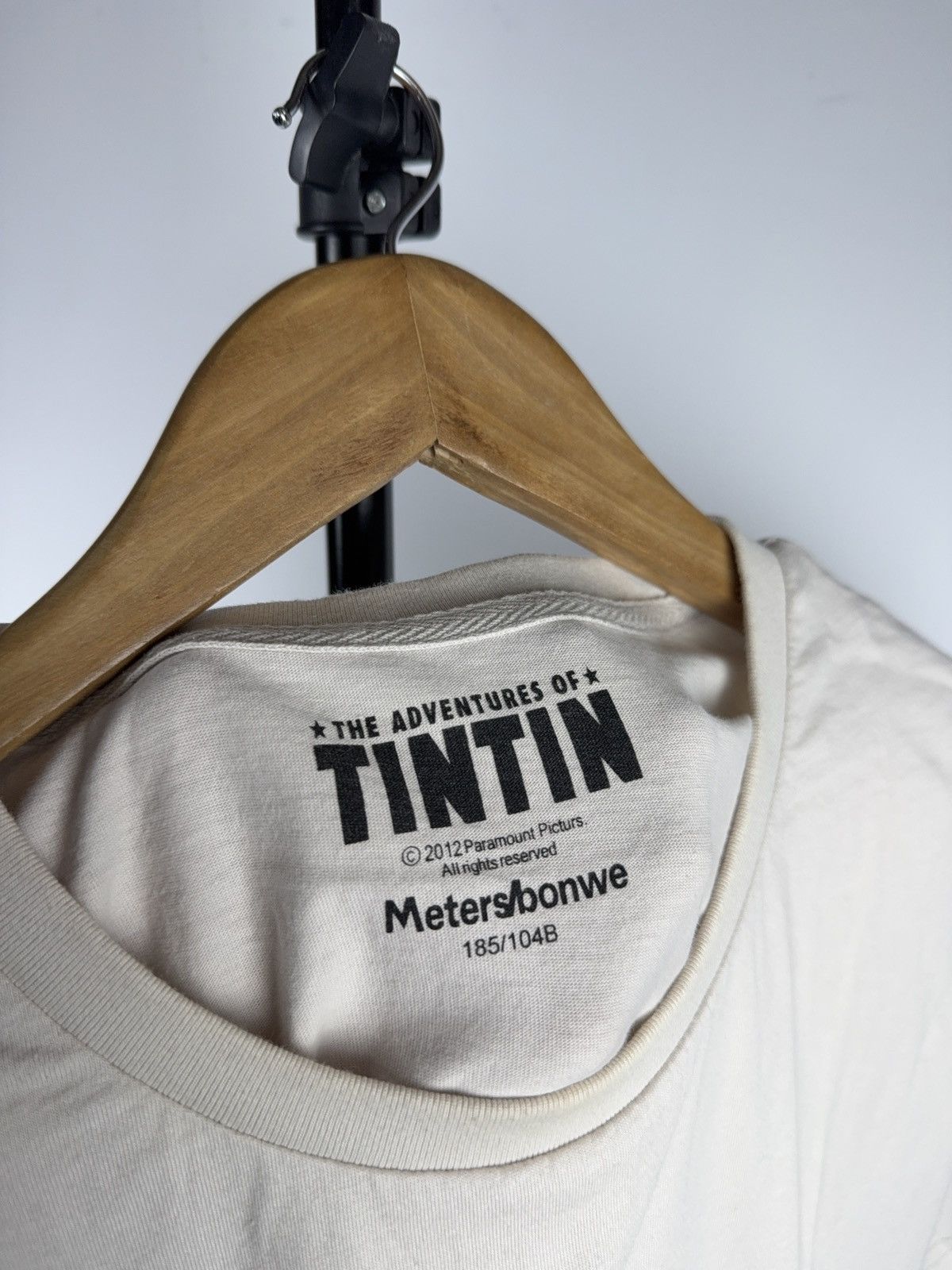Vintage Tintin Movie Graphic T-Shirt 2012 Paramount Comic Art Tee Size US L / EU 52-54 / 3 - 10 Thumbnail