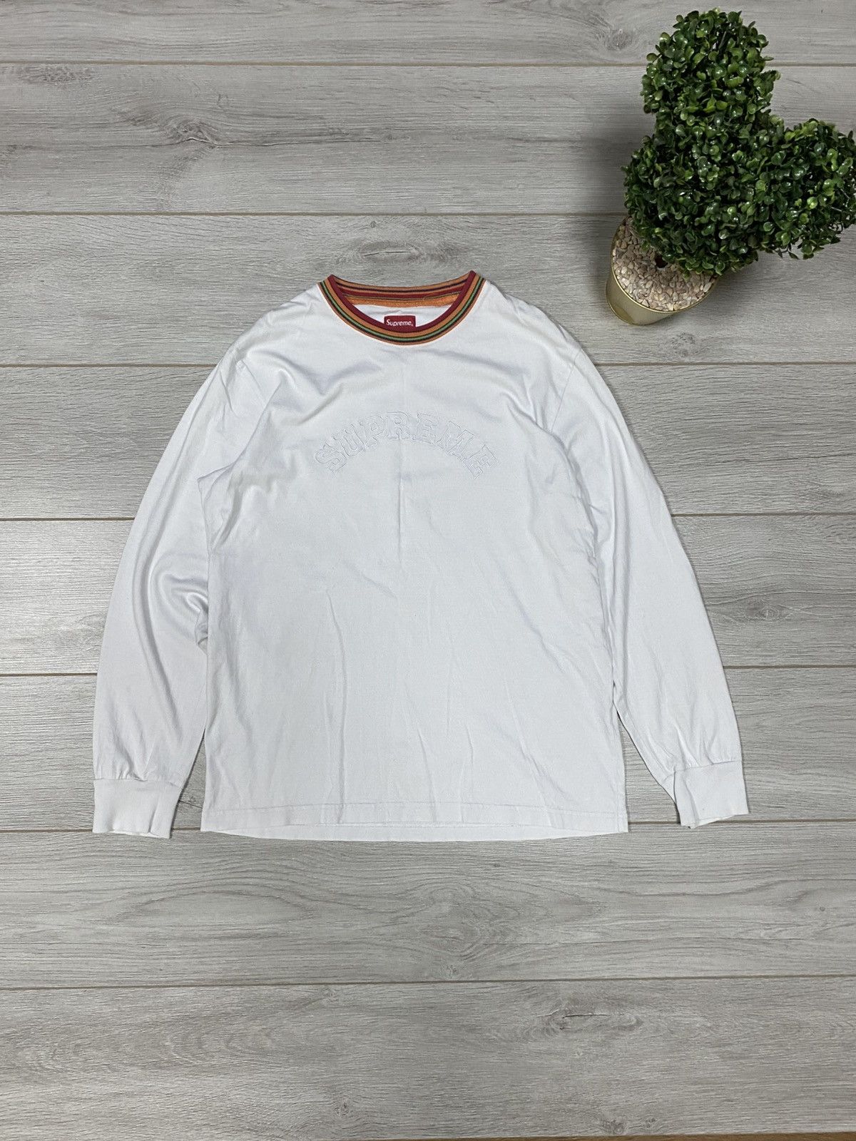Supreme Supreme multicolor collar rib spell out longsleeve Size US M / EU 48-50 / 2 - 3 Thumbnail
