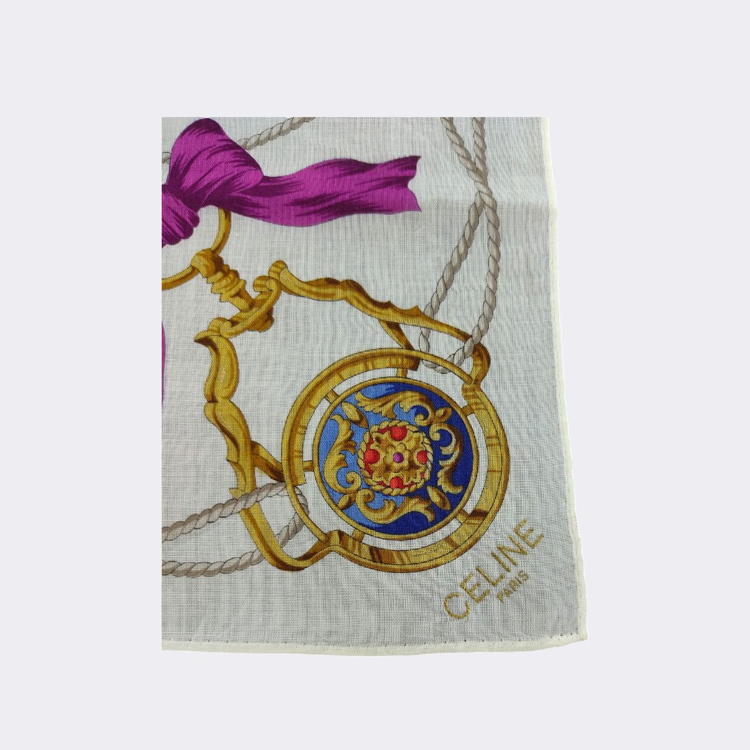 Celine × Vintage Vintage Celine Handkerchief Neckerchief Bandana H097B Size ONE SIZE - 3 Thumbnail