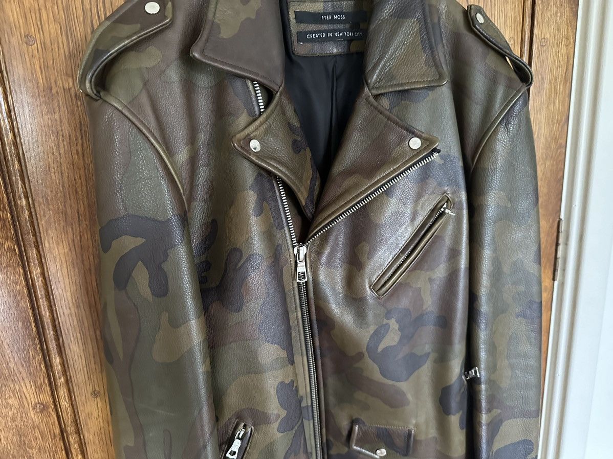 Pyer Moss The grail Pyer Moss camouflage camo biker leather jacket XL Size US XL / EU 56 / 4 - 14 Thumbnail