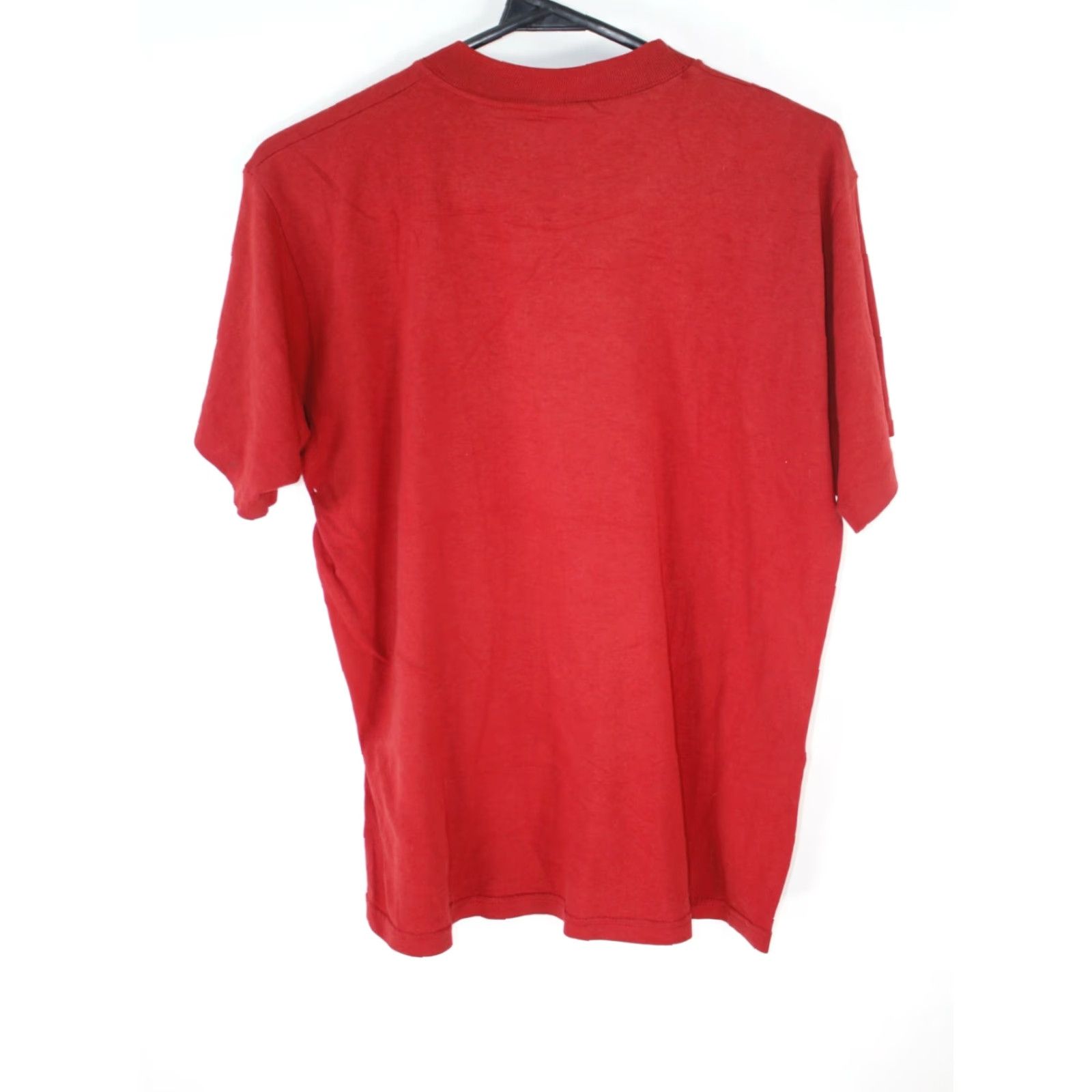 Jerzees VINTAGE Jerzees Mens T-Shirt Shirt Adult Large Red 1990s Feigleys Short Sleeve Crew Neck Pullover Graphic Tee Mens Size US L / EU 52-54 / 3 - 2 Thumbnail