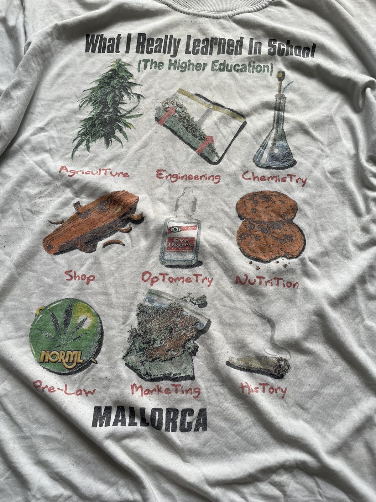 Vintage Vintage Tee «What I Really Learned In School» 90’s Rare Size US M / EU 48-50 / 2 - 4 Thumbnail