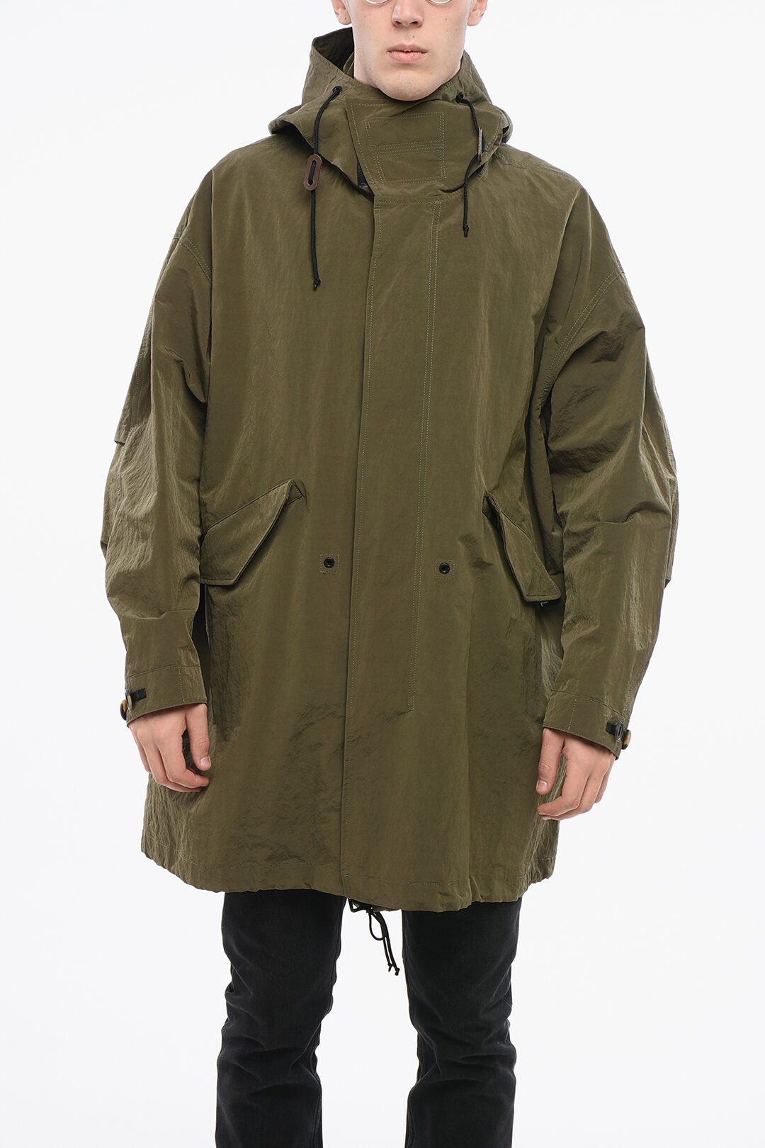 Dolce & Gabbana og1mm0825 Hooded Nyon Parka in Green Size US S / EU 44-46 / 1 - 1 Thumbnail