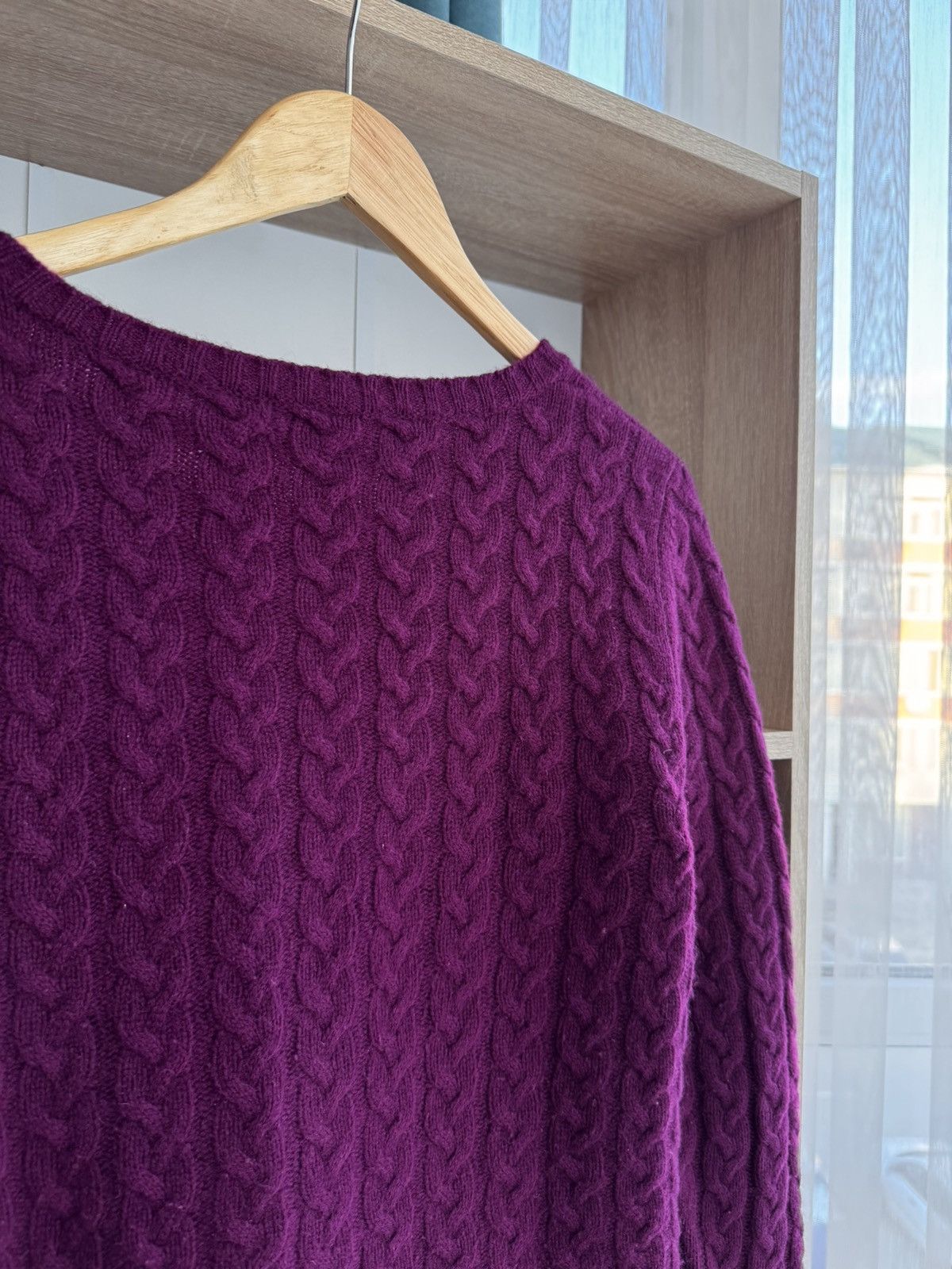 Dale Of Norway × Vintage Vintage Modissa Purple Cable Knit Scotland Cashemere Cardiga Size M / US 6-8 / IT 42-44 - 9 Thumbnail