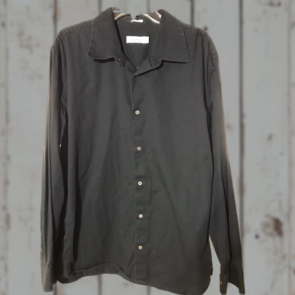 Calvin Klein Calvin Klein Button-Up Shirt Mens XL Black Long Sleeve Collared Cotton Blend Size US XL / EU 56 / 4 - 1 Thumbnail