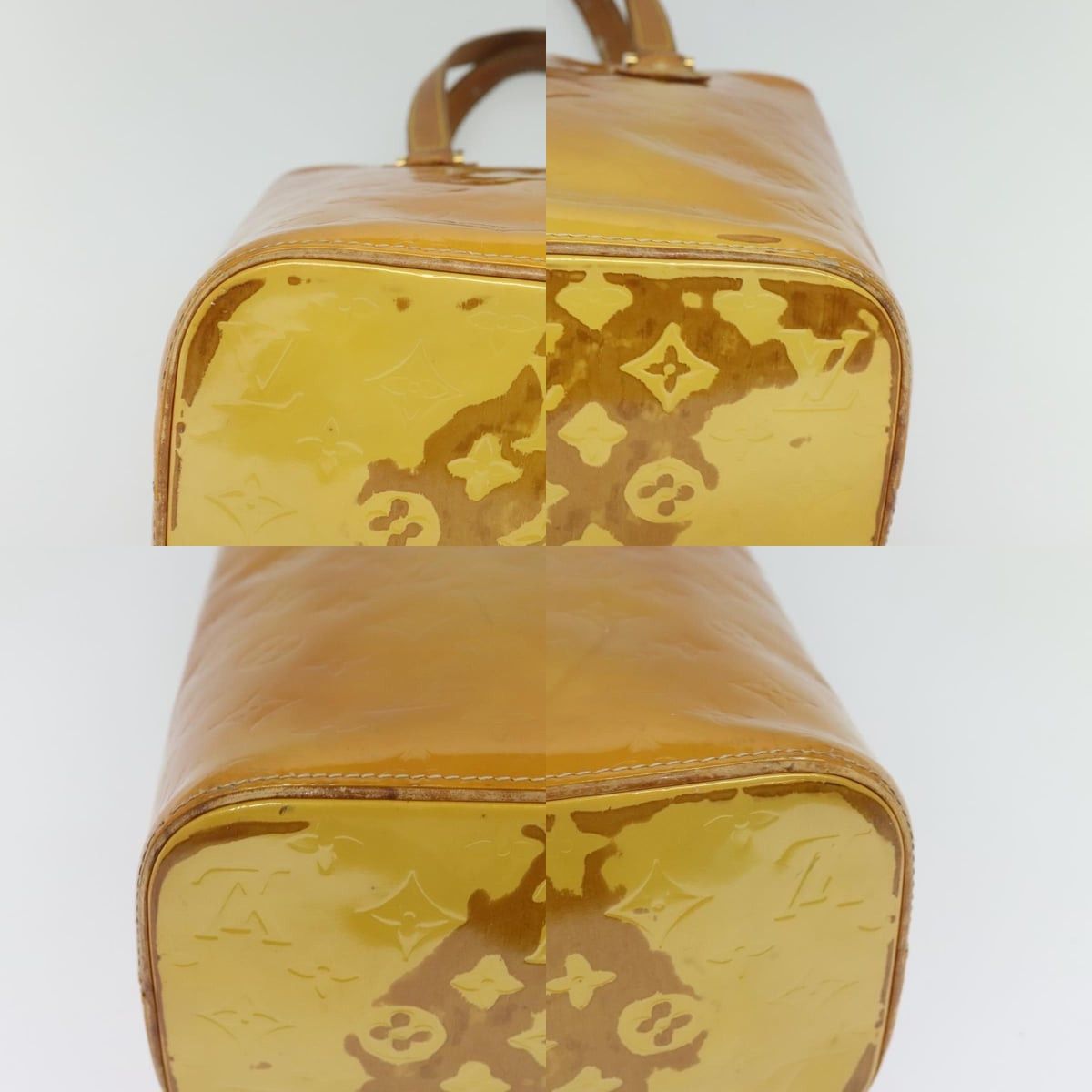Louis Vuitton LOUIS VUITTON Monogram Vernis Houston Hand Bag Beige M91004 Size ONE SIZE - 10 Thumbnail