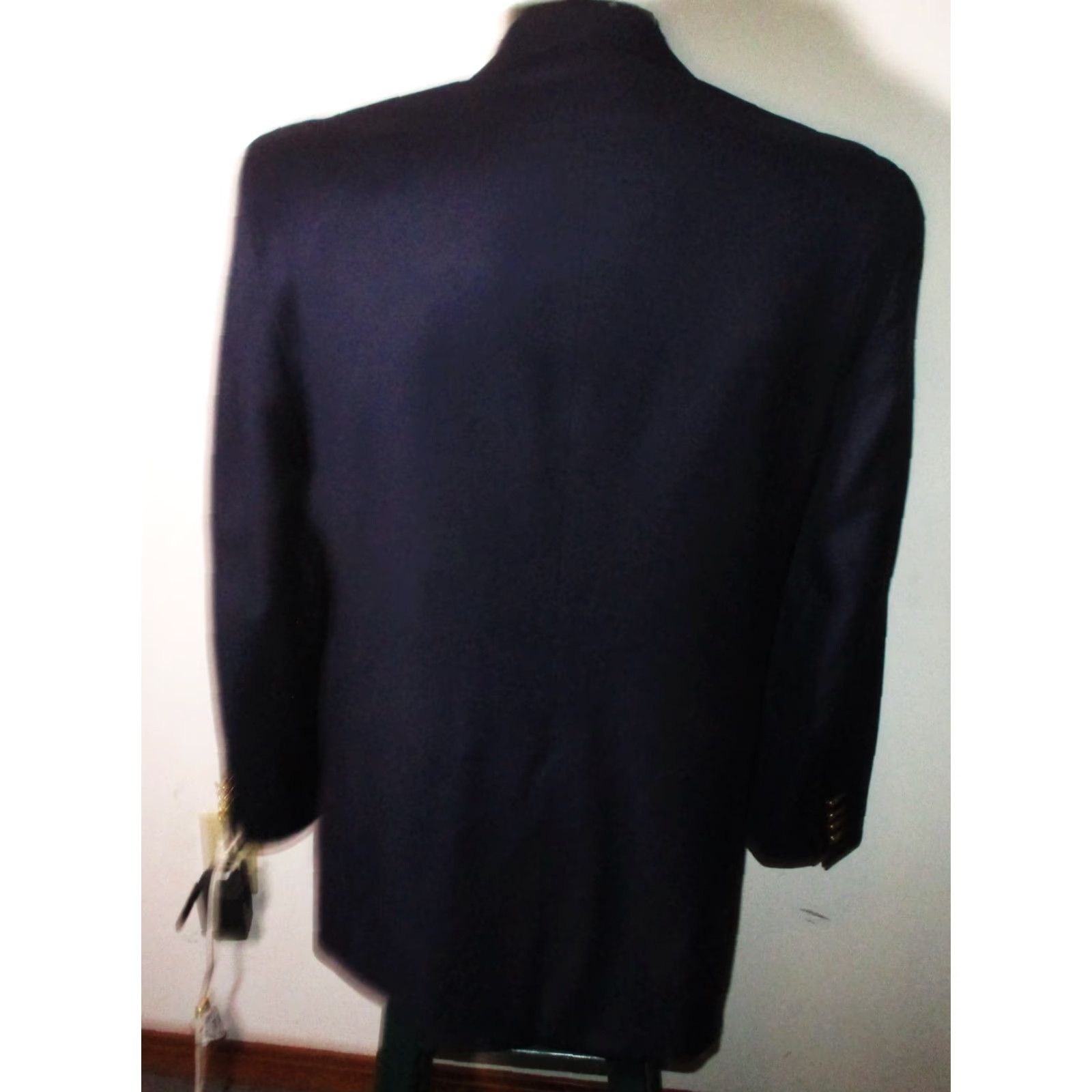 Ralph Lauren Lauren Ralph Lauren Blue Wool Blazer Suit Jacket Men 44 Long Two-Button Gold Button Classic Fit Long Sleeve 100% Wool Blazer Jacket Mens Clothing SL Size 44R - 5 Thumbnail