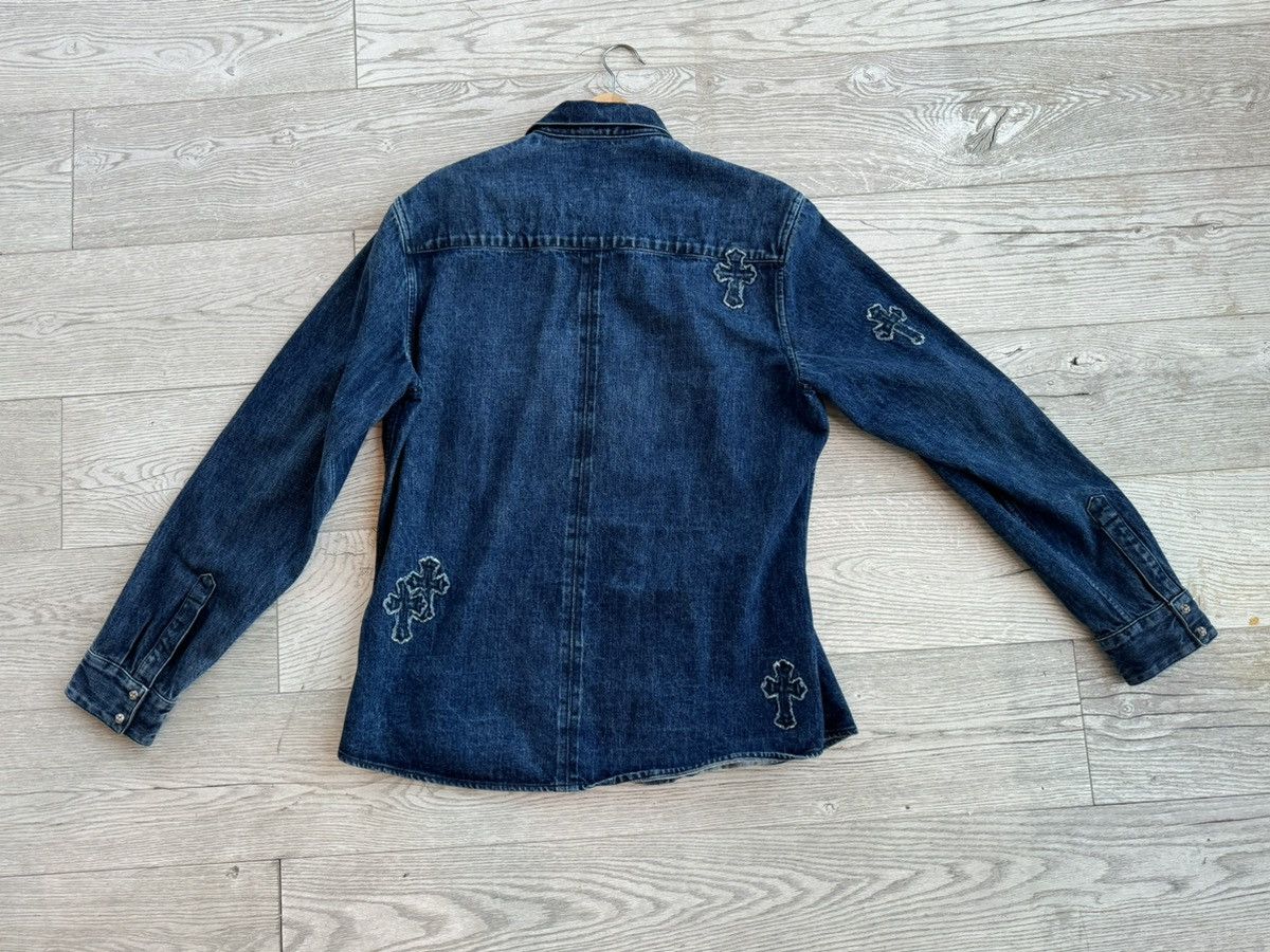 Chrome Hearts Chrome Hearts Denim Cross Patch Overshirt Size US XXL / EU 58 / 5 - 5 Thumbnail