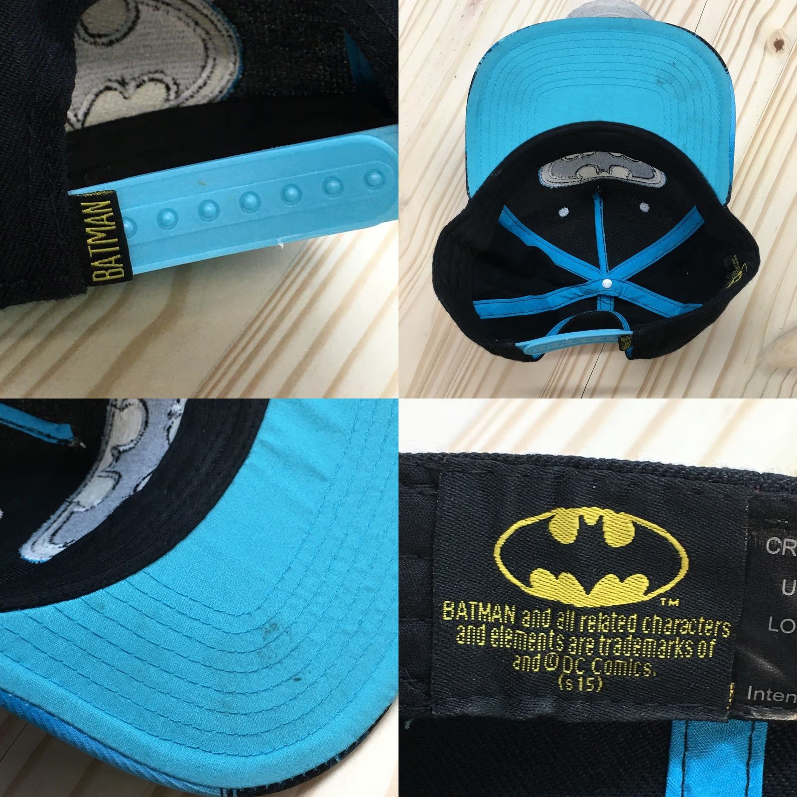 DC Comics Batman DC Comics Baseball Cap Mens Black White OS Adjustable Embroidered Logo Size ONE SIZE - 8 Thumbnail