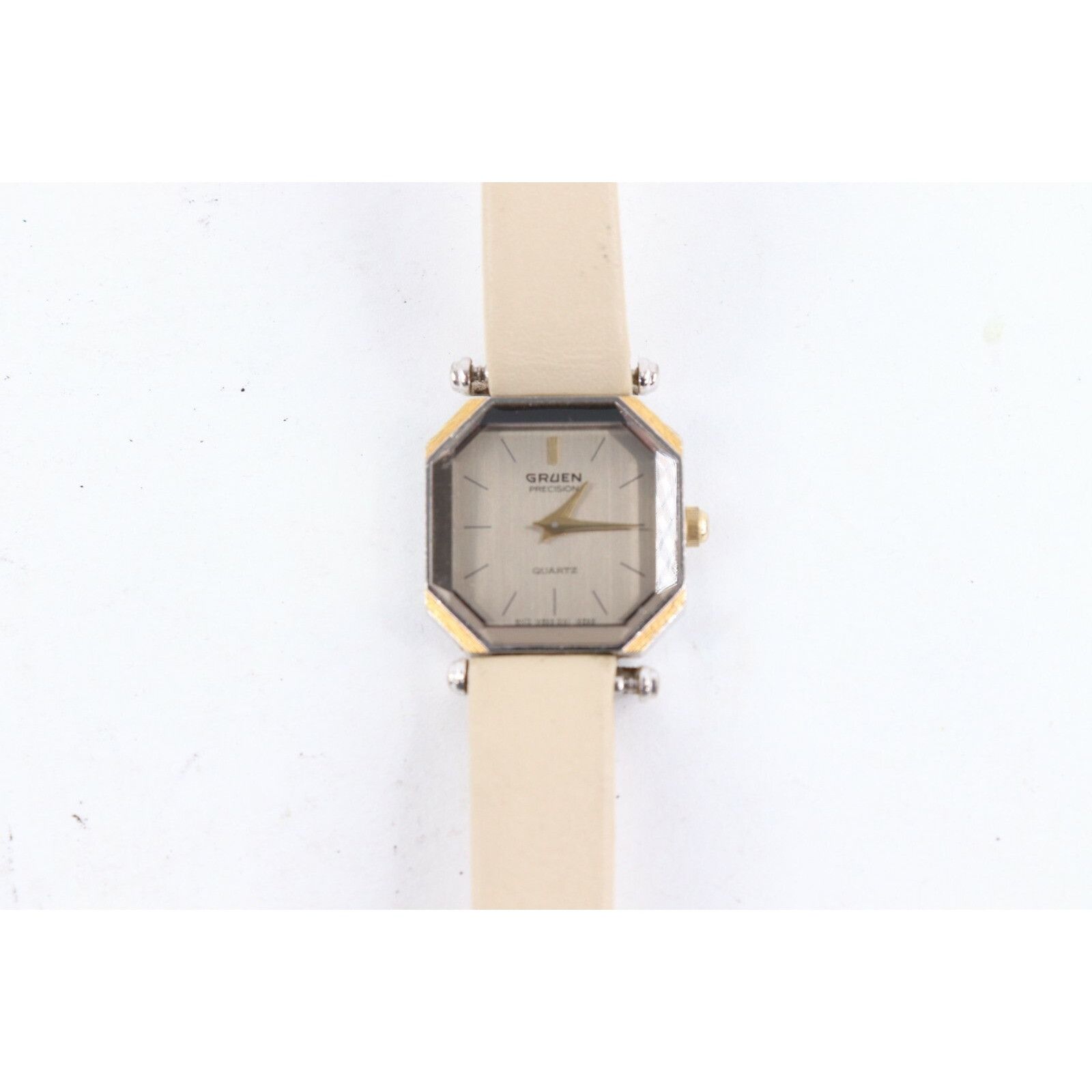 Vintage Vintage 80s Gruen Precision Gold Leather Watch Size ONE SIZE - 2 Thumbnail