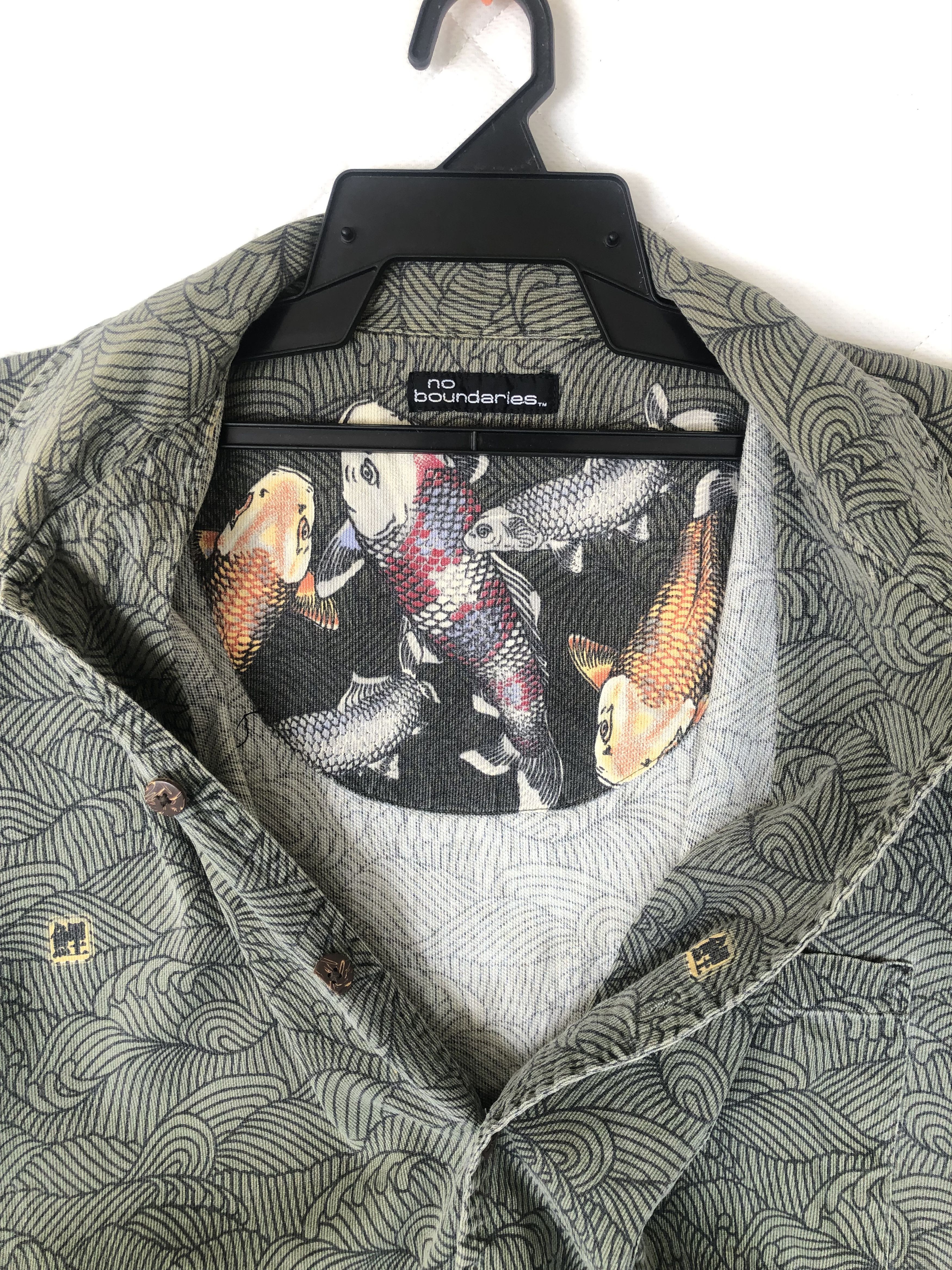 Vintage Vintage Hawaiian Fish KOI Japanese Style Shirt Size US XXL / EU 58 / 5 - 10 Thumbnail