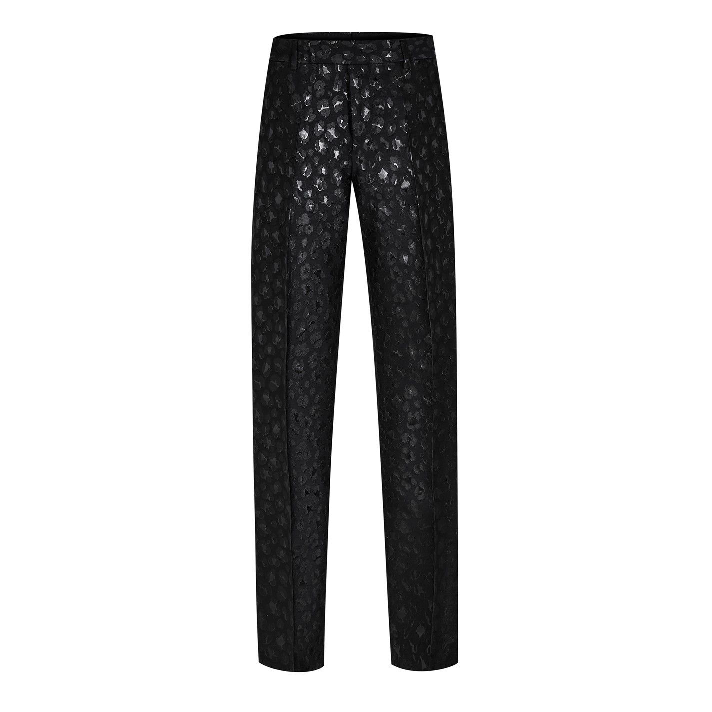 Versace o1g2r1mq0526 Leopard-Print Trousers in Black Size US 34 / EU 50 - 1 Thumbnail