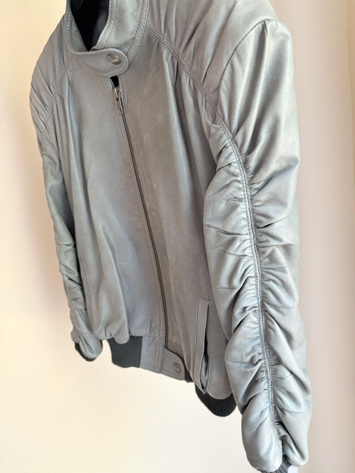 Other Vintage KRMA by Nicholas Bowes Bomber Leather Jacket Size M / US 6-8 / IT 42-44 - 4 Thumbnail