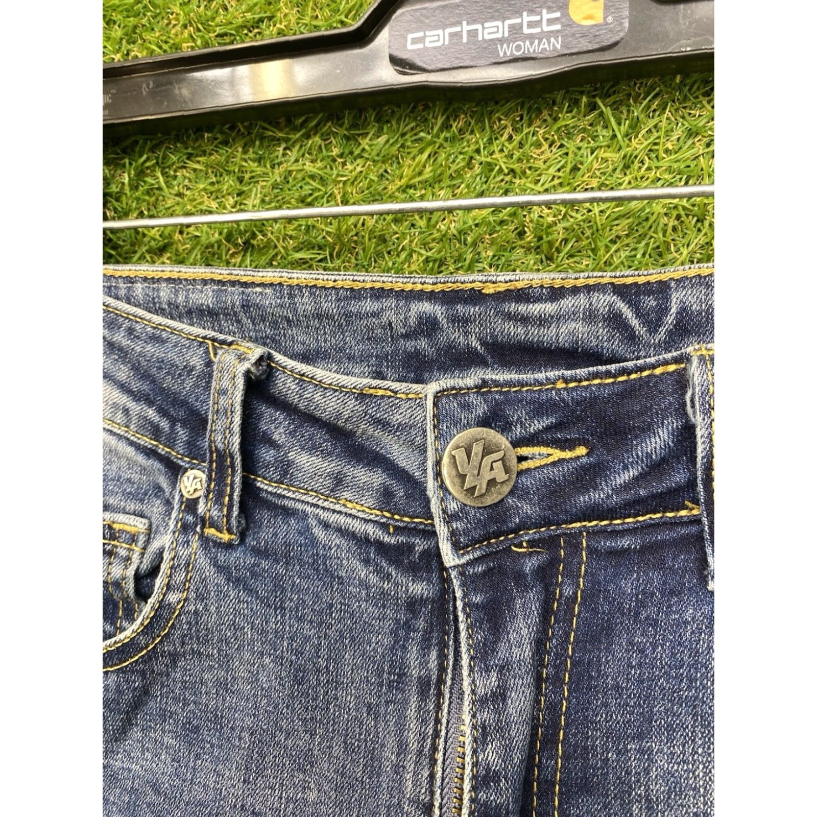 YoungLA YOUNGLA Jeans Mens Slim Fit 32x32 Blue Distressed Medium Wash Y2K Size US 32 / EU 48 - 4 Thumbnail