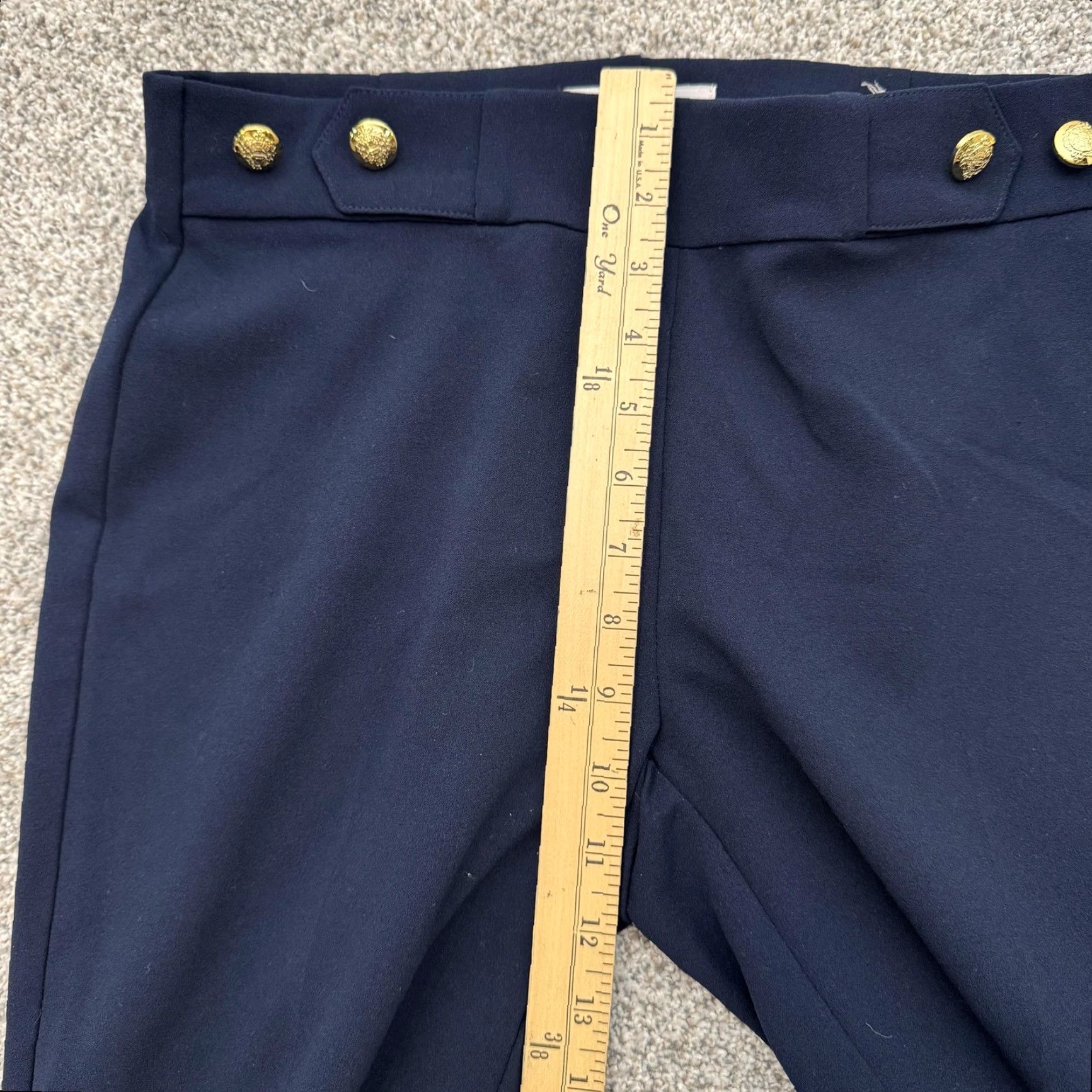 Vintage VINTAGE Sag Harbor Pants Womens 6 Navy Blue Gold Button High Rise Stretch Sailor Vtg Y2K Size 28" / US 6 / IT 42 - 6 Thumbnail