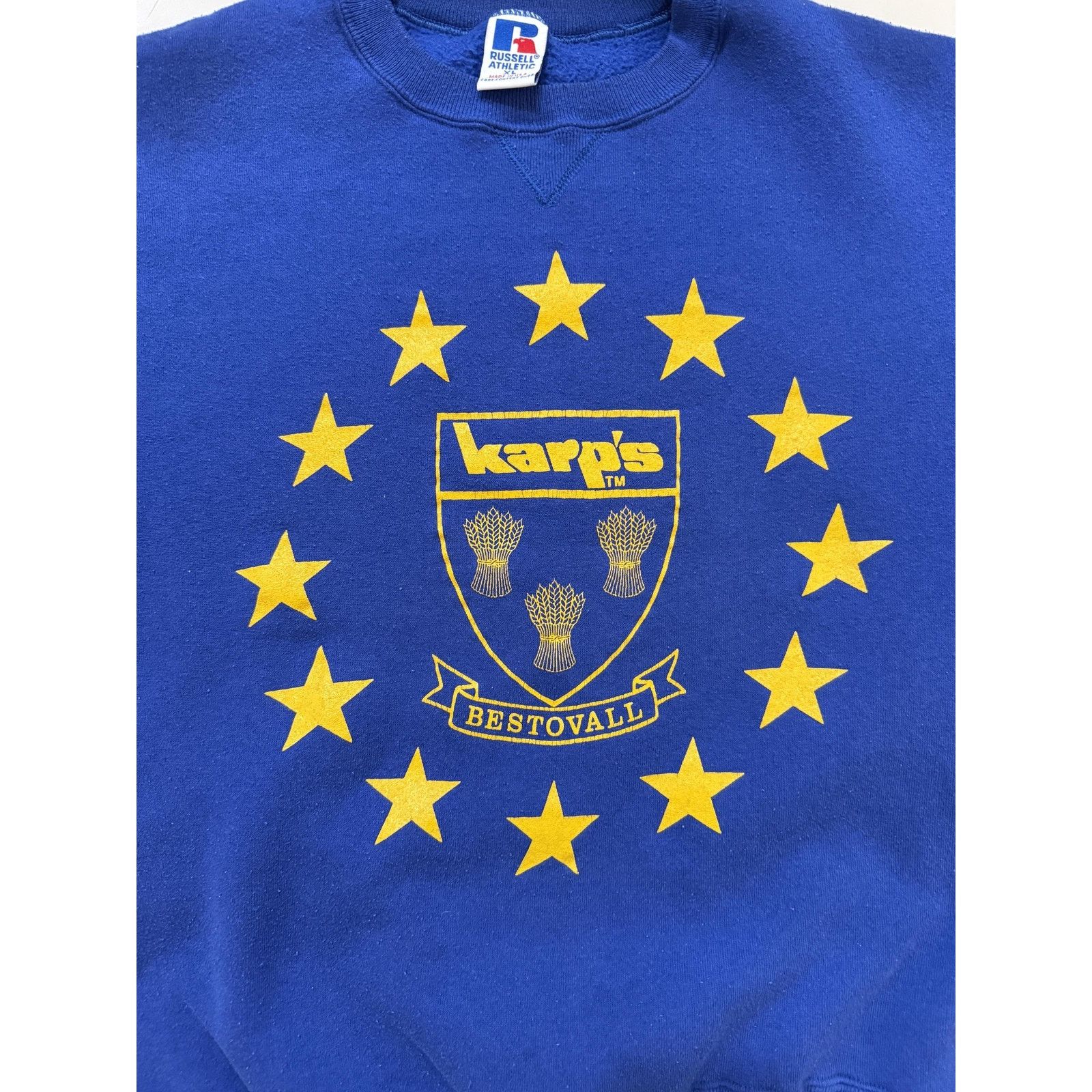 Russell Athletic Vintage Russell Athletic Sweatshirt Mens LG Blue USA 90s Size US L / EU 52-54 / 3 - 2 Thumbnail