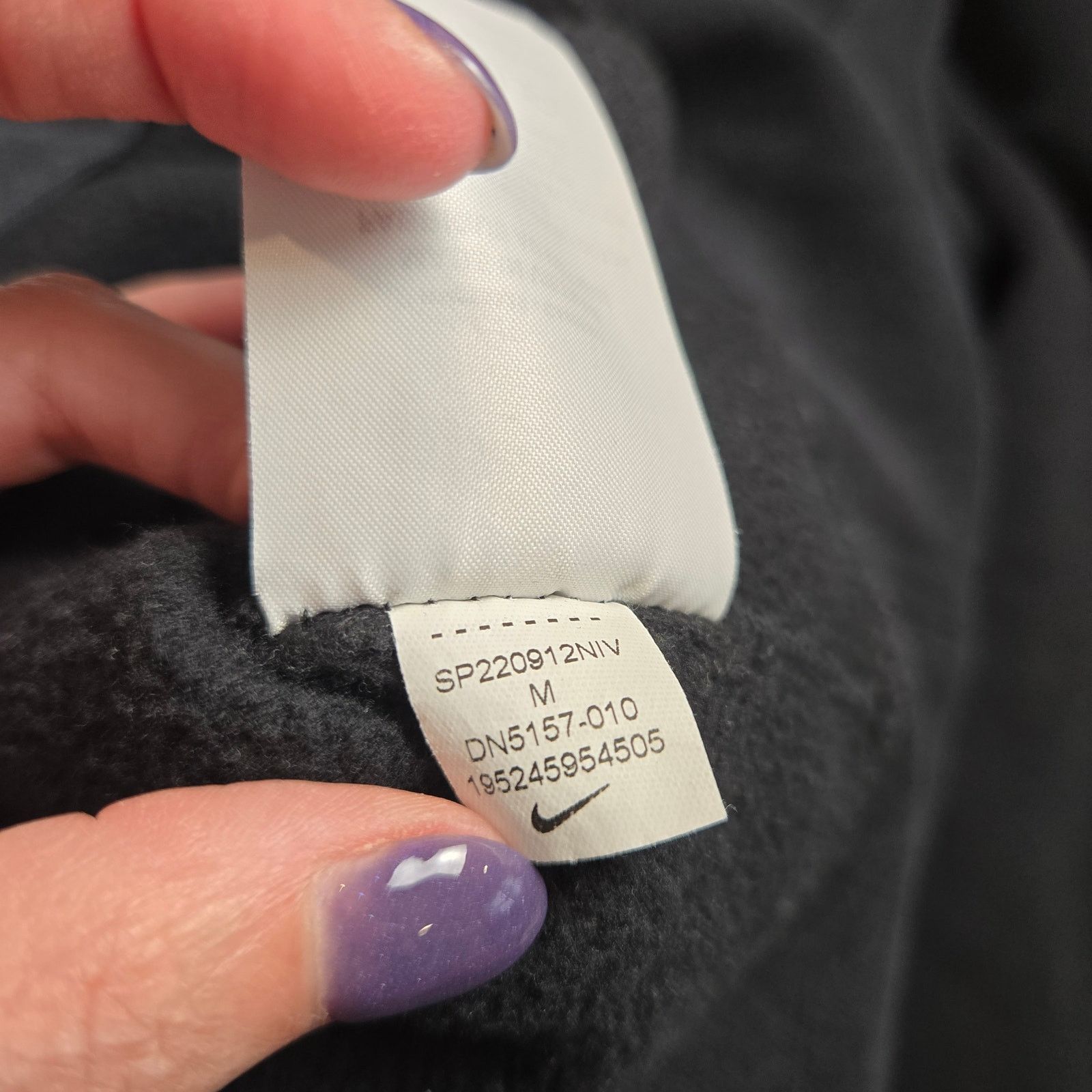 Nike Nike Air Swoosh Crew Neck Sweatshirt Black sz M DN5157-010 Size US M / EU 48-50 / 2 - 6 Thumbnail