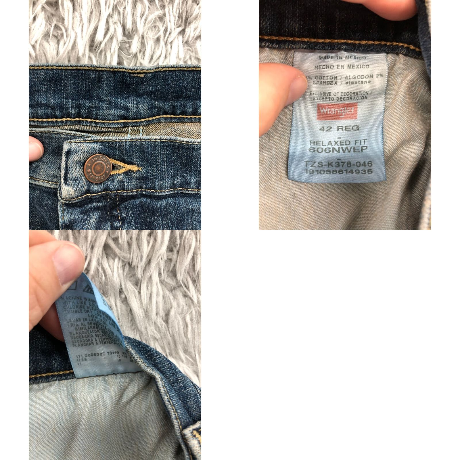 Wrangler Wrangler Shorts Mens 42 Mid Rise Dark Wash Denim Bermuda 5-Pocket Regular Blue Size US 42 / EU 58 - 8 Thumbnail