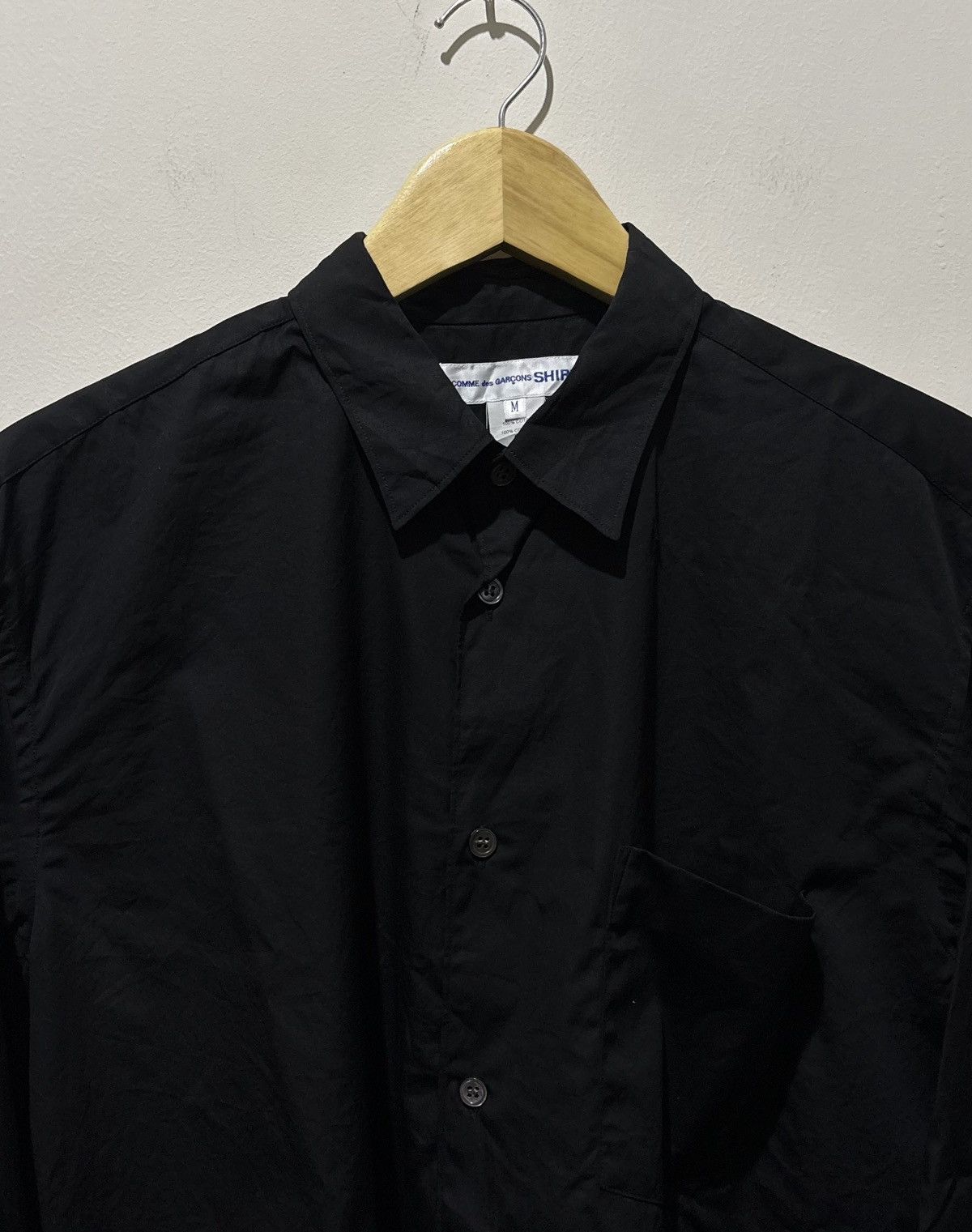 Comme des Garcons Comme des Garcons SHIRT Button Up Black Shirt Size US XL / EU 56 / 4 - 2 Thumbnail