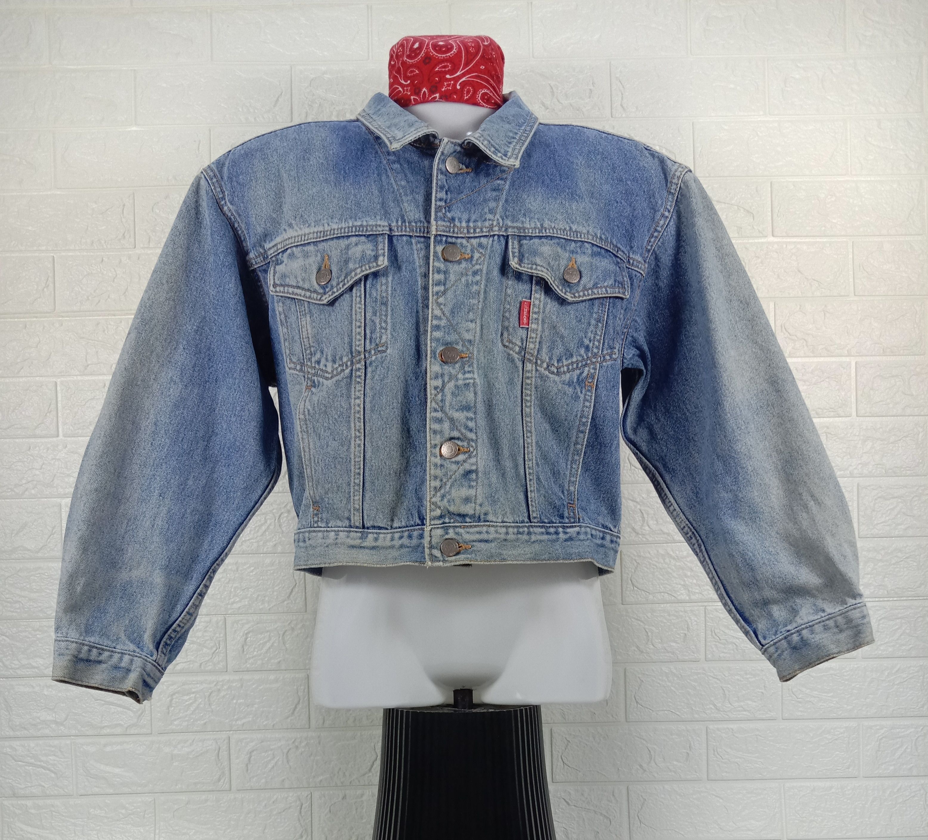 Japanese Brand Vintage Japanese GL Heart Faded Blue Wash Denim Jacketcket Size L / US 10 / IT 46 - 1 Thumbnail