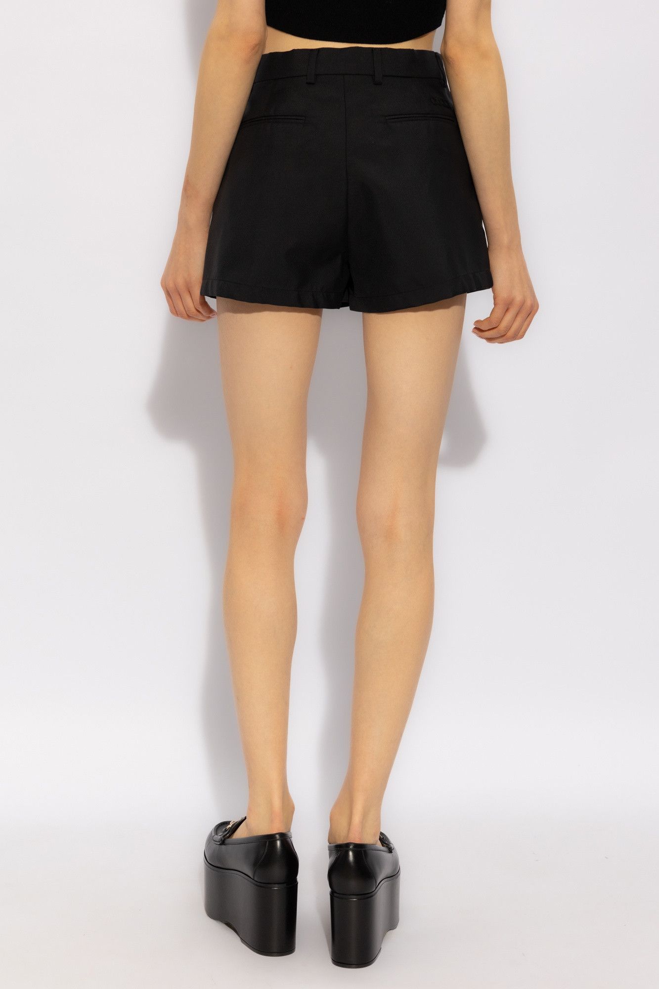 Gucci o1la5ras0526 Techno Gabardine Shorts in Black Size 26" / US 2 / IT 38 - 4 Thumbnail