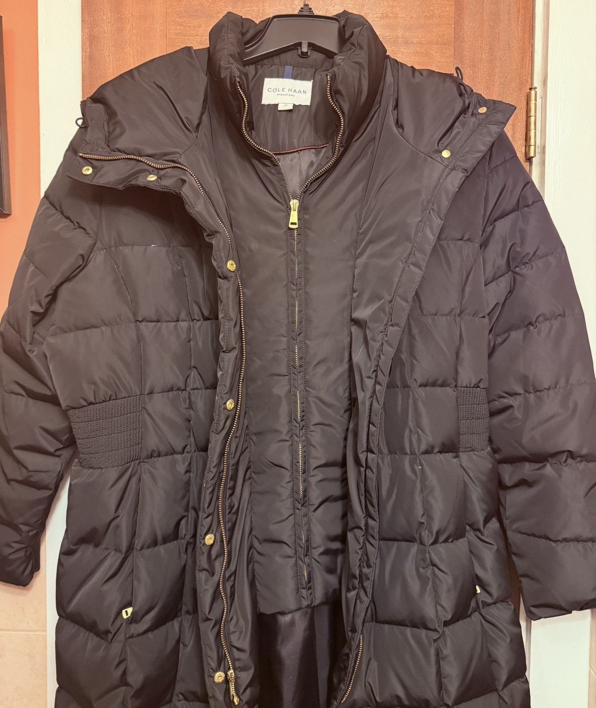 Cole Haan Cole Haan Women Quilted DOWN Hooded MIDI Length Winter Coat Size 3XL / US 20-22 - 7 Thumbnail