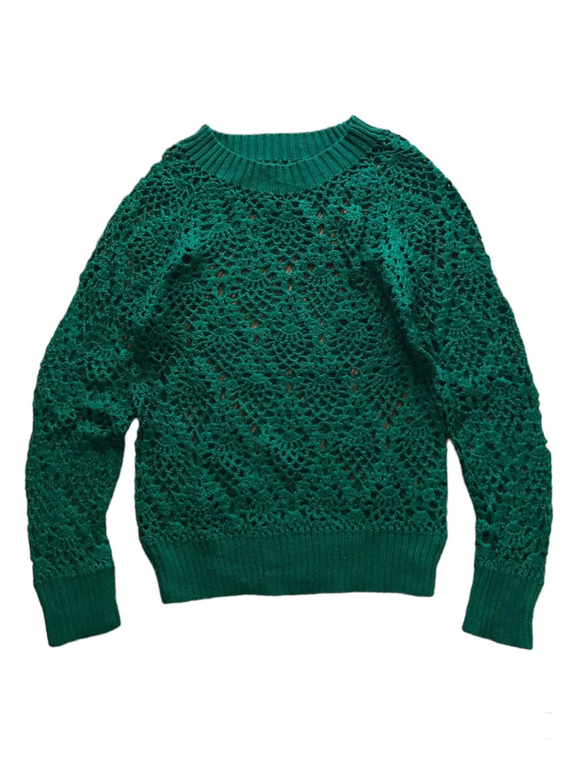 Y2K green knit mesh