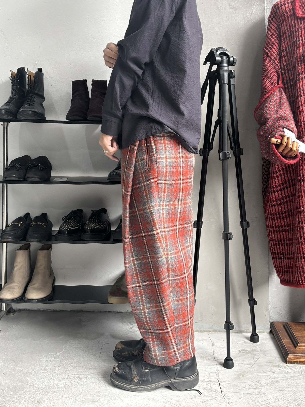 Y's Y’s Plaid Wool Trousers Size US 31 - 2 Thumbnail