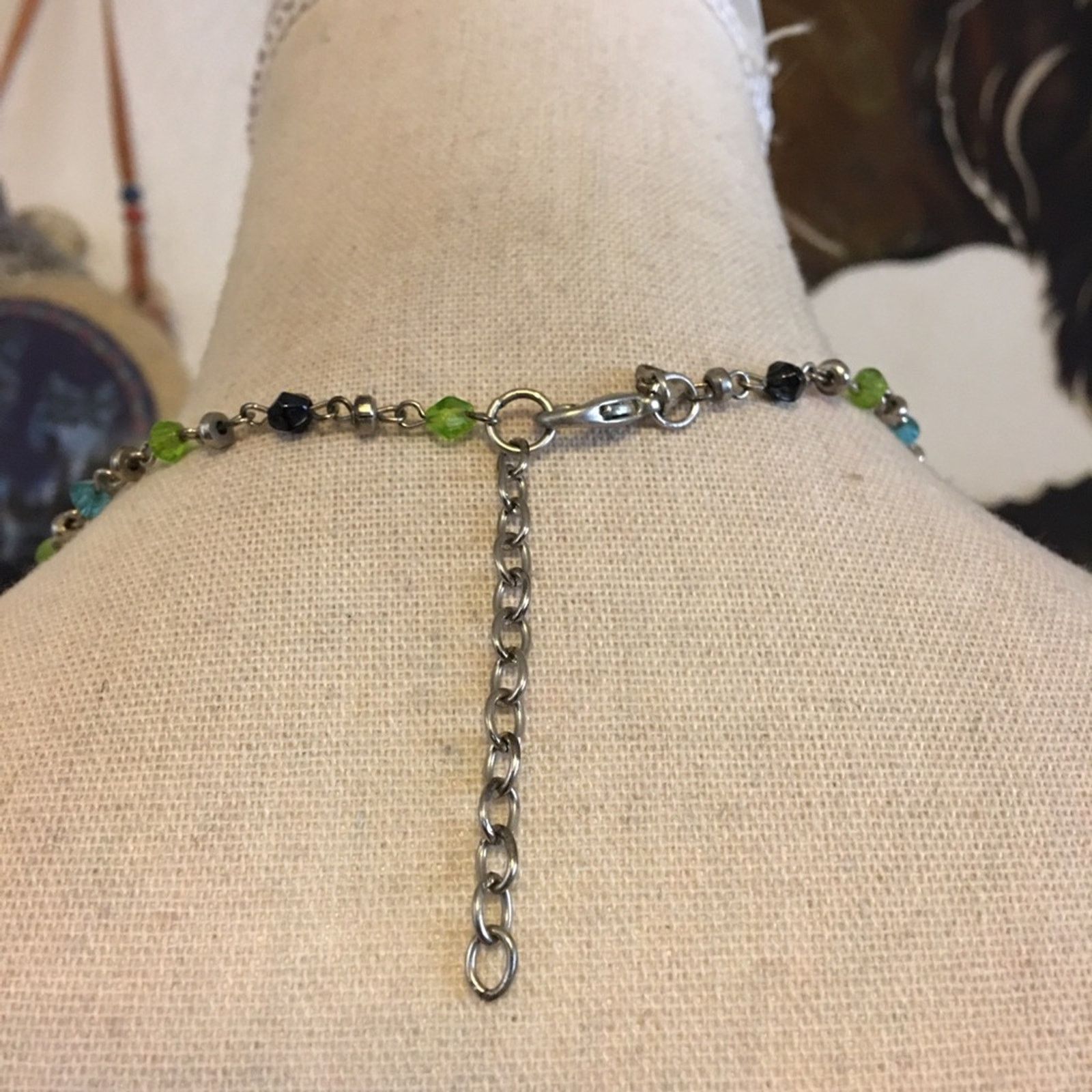 Aeropostale Aeropostale long silver tone bicone bead necklace Size ONE SIZE - 7 Thumbnail