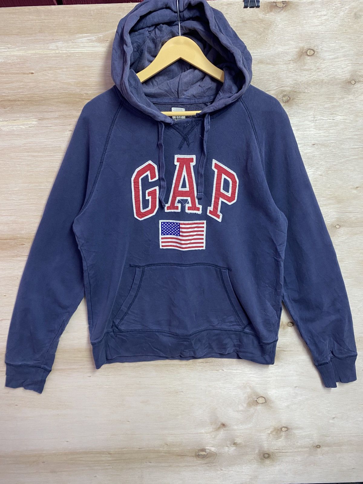 Gap Vintage GAP Amarican flag hoodie Size US XL / EU 56 / 4 - 1 Thumbnail