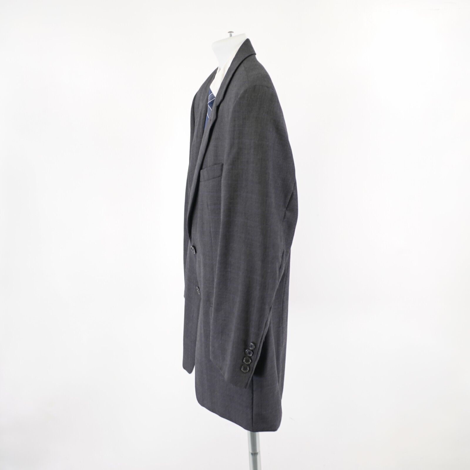 Ralph Lauren Ralph Lauren Wool Cashmere Gray Plaid Blue Windowpane 2 Butt Size 42R - 5 Thumbnail