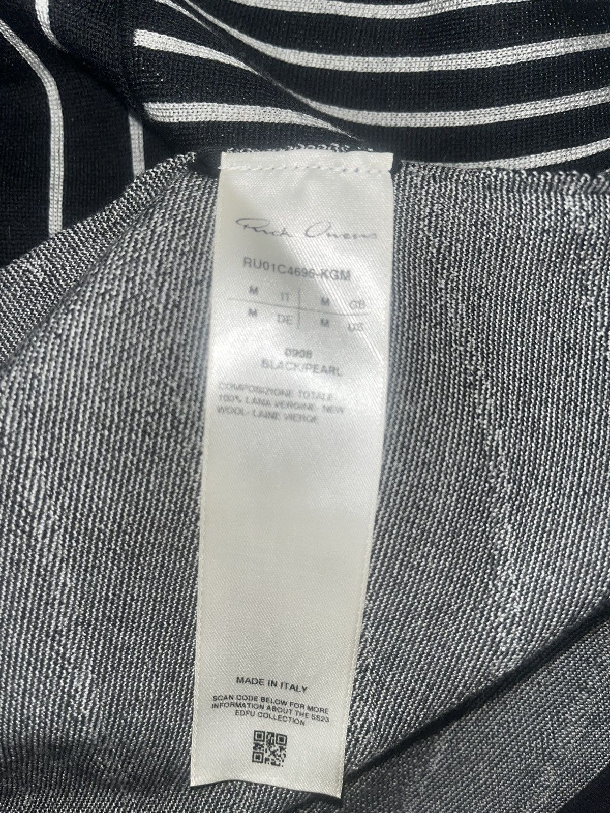 Rick Owens Rick Owens Multi-Stripe Virgin Wool Jumper – Medium Size US M / EU 48-50 / 2 - 5 Thumbnail