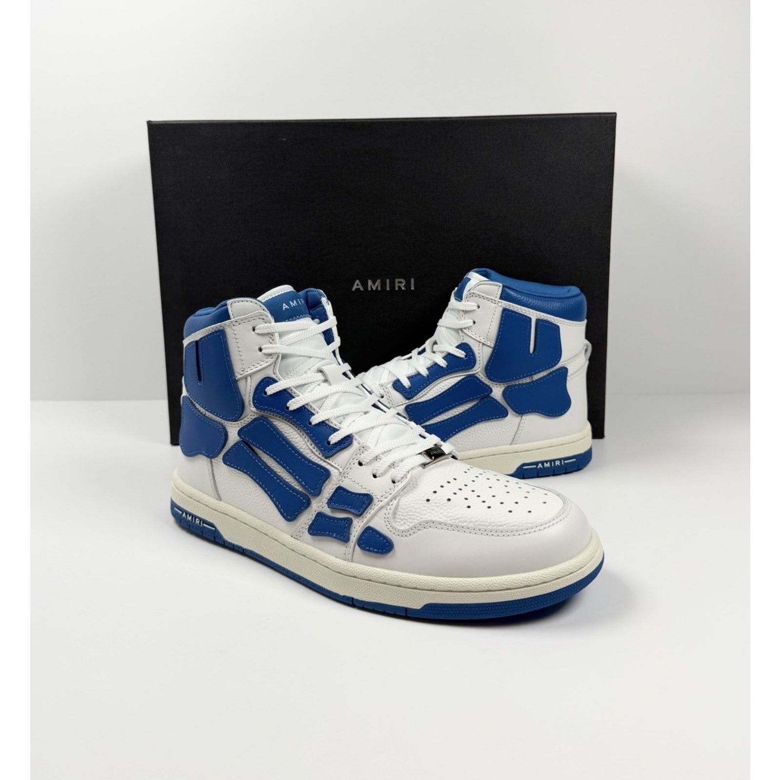 Amiri Size 46EU/13US - Amiri Skel Top High Top White Blue NEW! Size US 13 / EU 46 - 2 Thumbnail