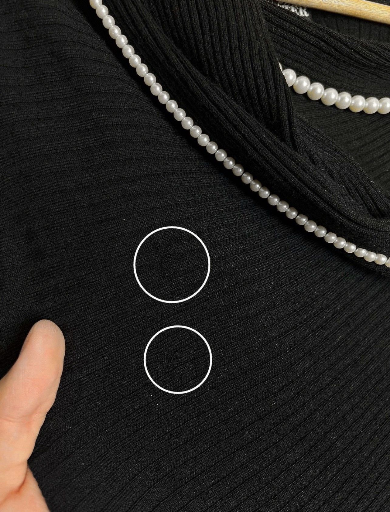 Jean Paul Gaultier Sweater Jean Paul Gaultier JPG Black Wool Pearls Long Sleeve Size S / US 4 / IT 40 - 8 Thumbnail