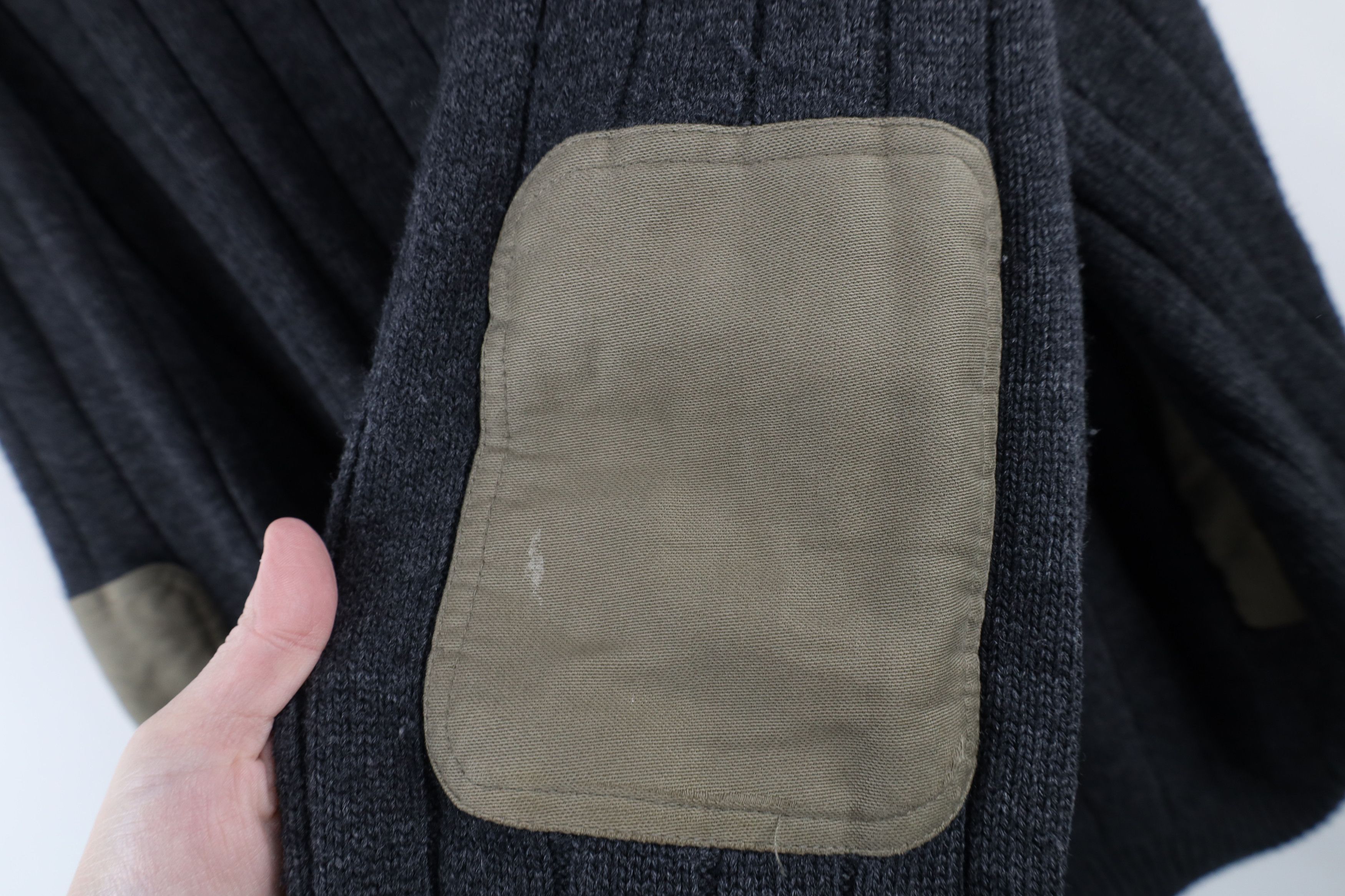 Orvis × Vintage Vintage Orvis Wool Knit Elbow Patch Zip Sweater Jacket Size US L / EU 52-54 / 3 - 7 Thumbnail
