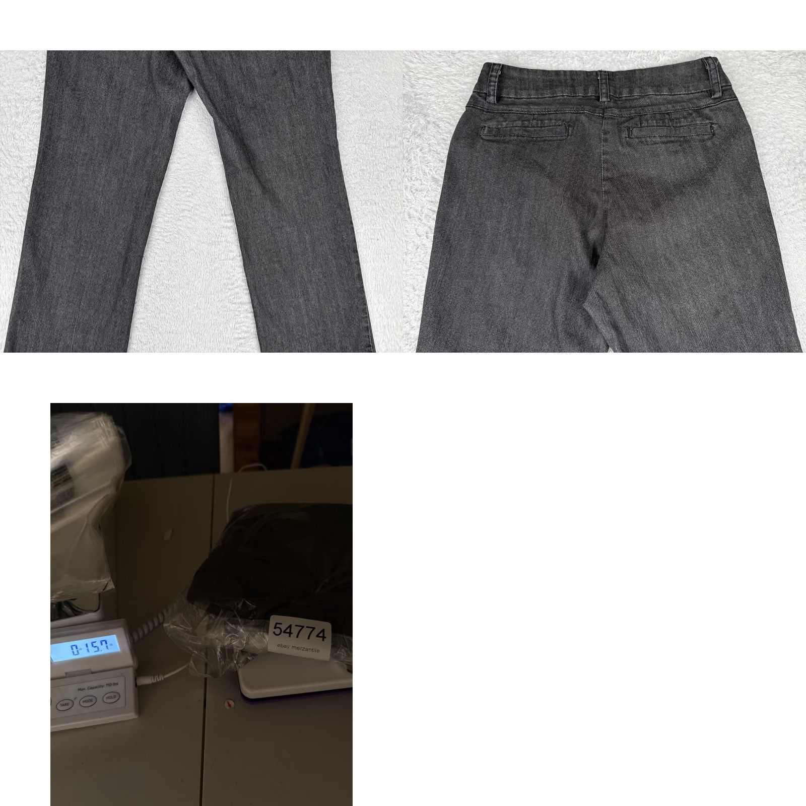 Vintage Maurices Pants Womens 4 Gray Chino Straight Leg Mid Rise Stretch Denim 28x30 Size 27" / US 4 / IT 40 - 10 Thumbnail