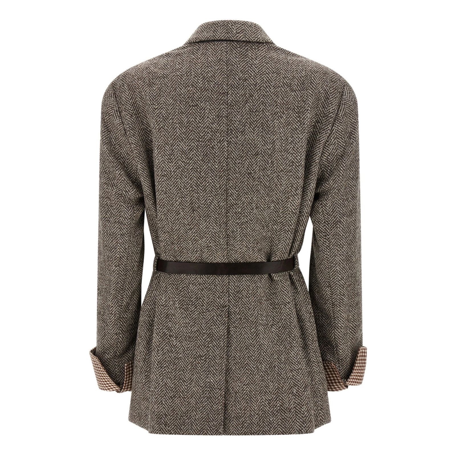 Brunello Cucinelli BRUNELLO CUCINELLI Light Brown Wool Blazer Jacket New & Auth Size S / US 4 / IT 40 - 2 Thumbnail