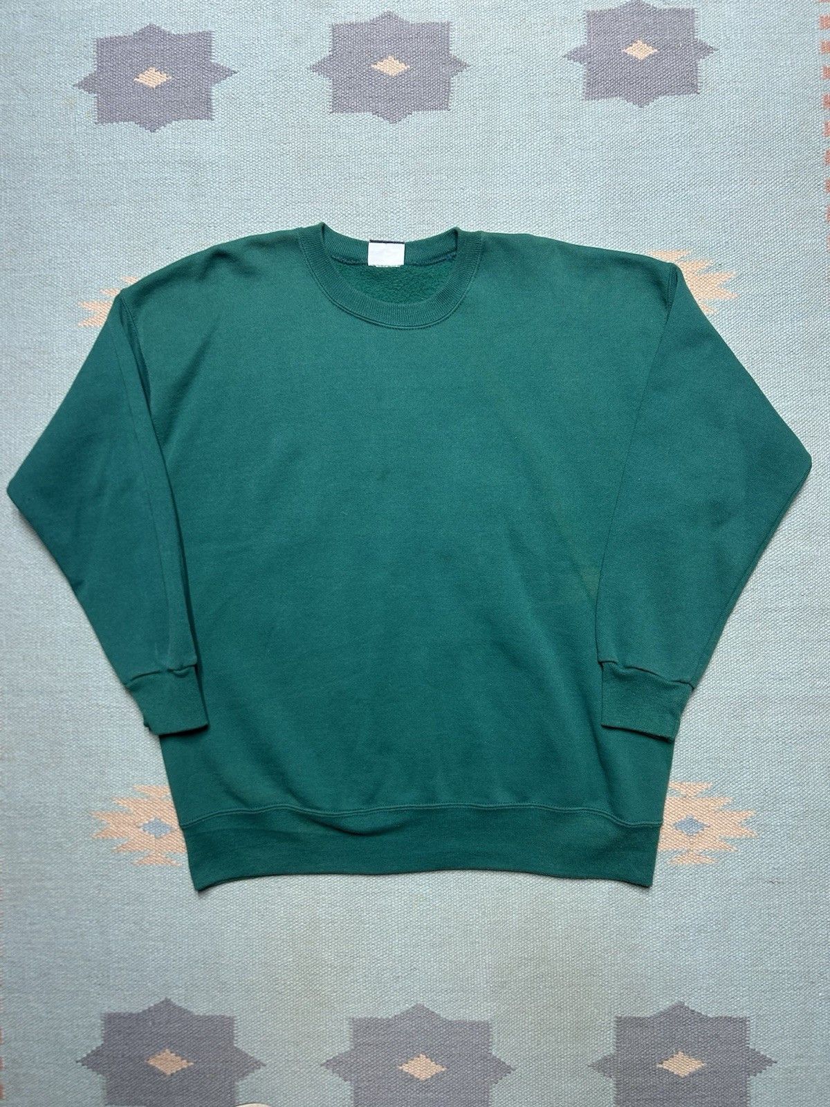 Vintage 80s sweatshirt Lee heavyweight sturdy blank forest green XL Size US XL / EU 56 / 4 - 1 Thumbnail