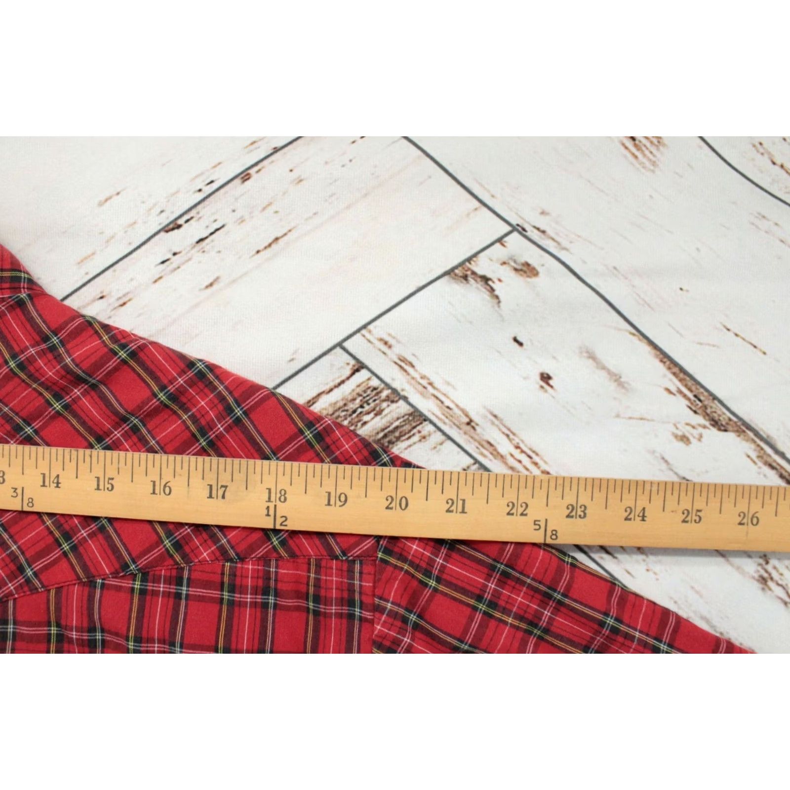 Wrangler VINTAGE Wrangler Shirt Mens XL Red Plaid Pearl Snap Western Cowboy Short Sleeve Size US XL / EU 56 / 4 - 7 Thumbnail