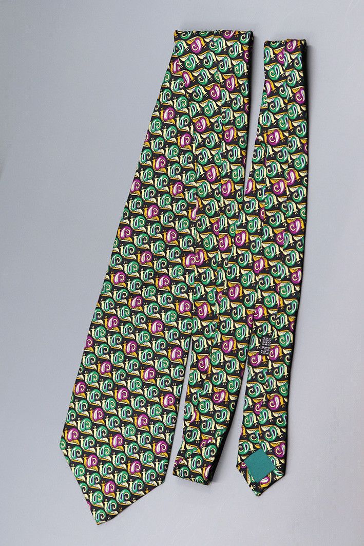 Guy Laroche Vintage Guy Laroche Snail Pattern Silk Tie Size ONE SIZE - 6 Thumbnail
