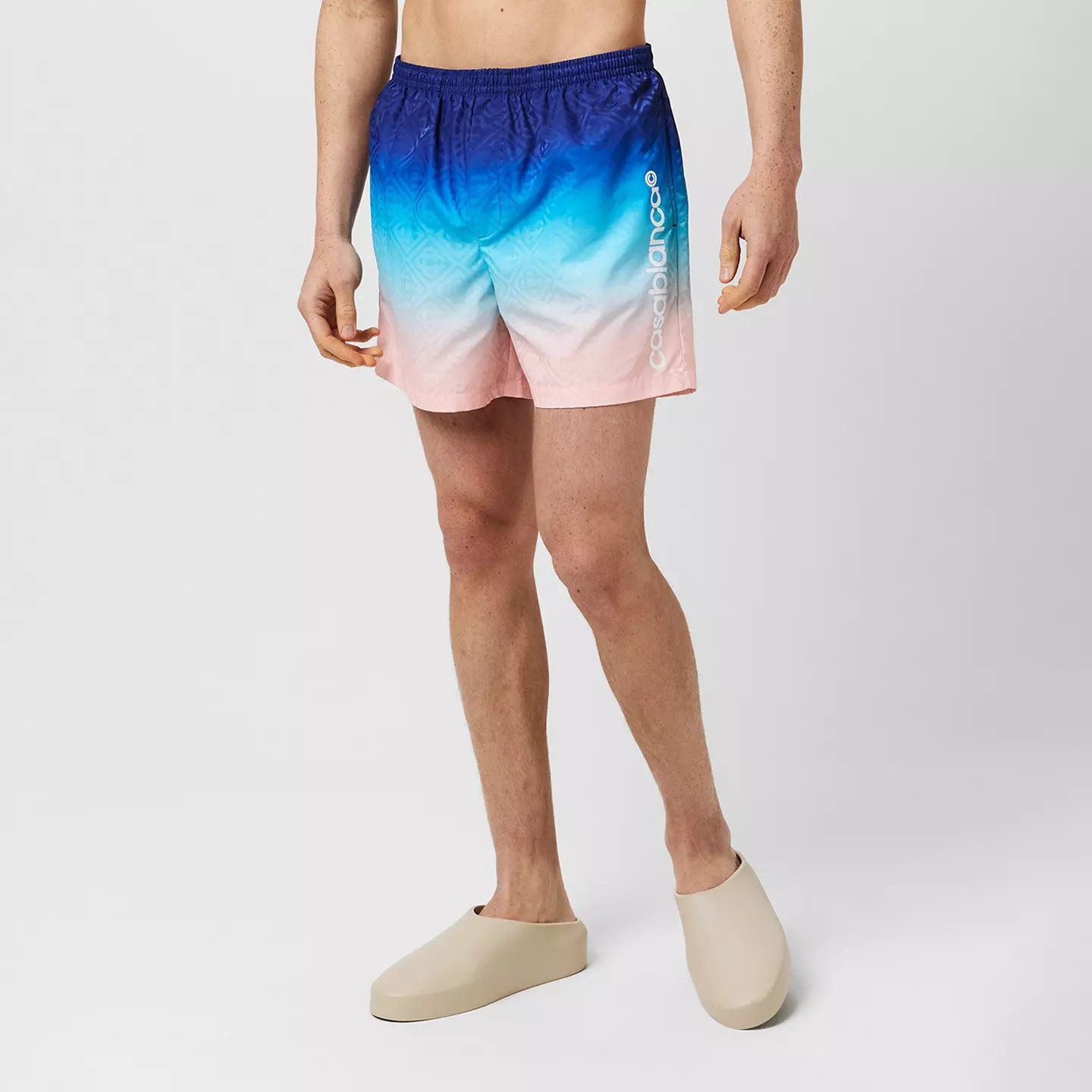 Casablanca o1g2r1mq0426 Monogram Logo Casablanca Swim Shorts Multicolor Size US 36 / EU 52 - 2 Thumbnail