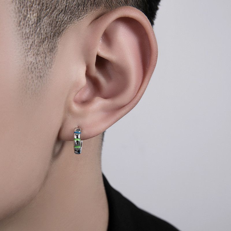Jewelry Punk Earrings One Pairs Chrome Jewelry Size ONE SIZE - 2 Thumbnail