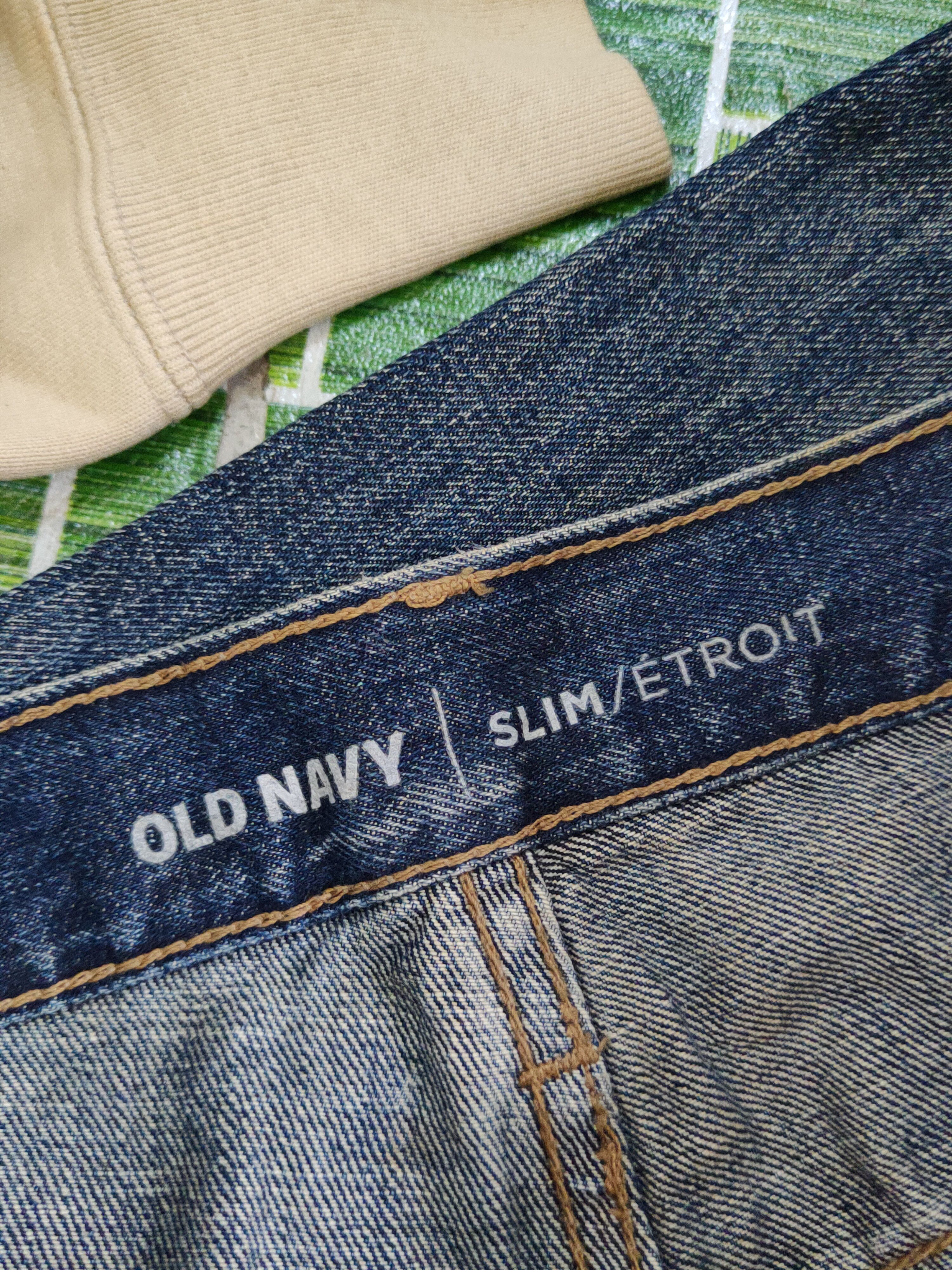 Vintage Old Navy Dark Blue Distressed Ripped denim Jeans #W1567 Size US 29 - 14 Thumbnail
