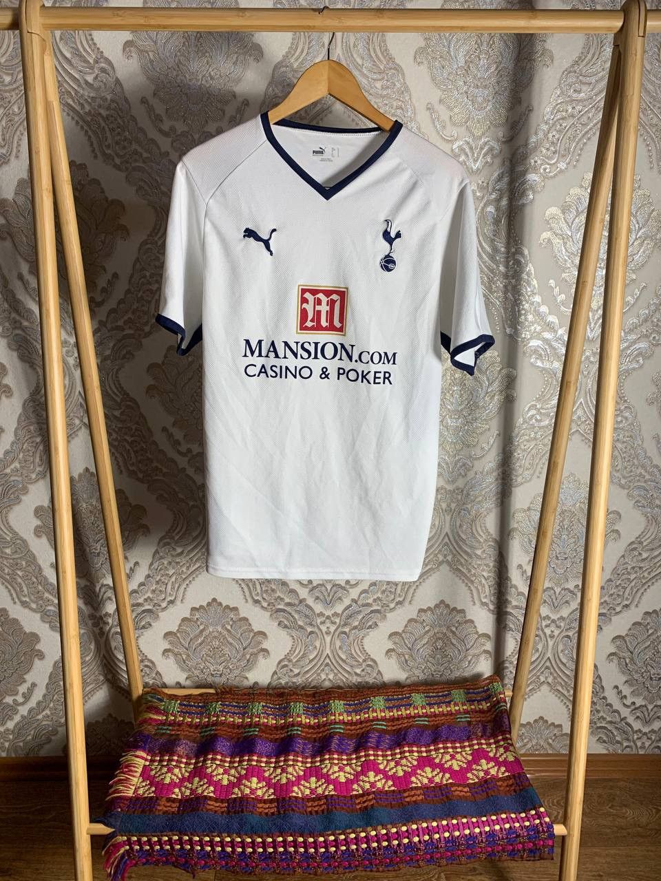 Vintage VERY RARE PUMA FC TOTTENHAM HOTSPUR ENGLAND SOCCER JERSEY Size US L / EU 52-54 / 3 - 1 Thumbnail